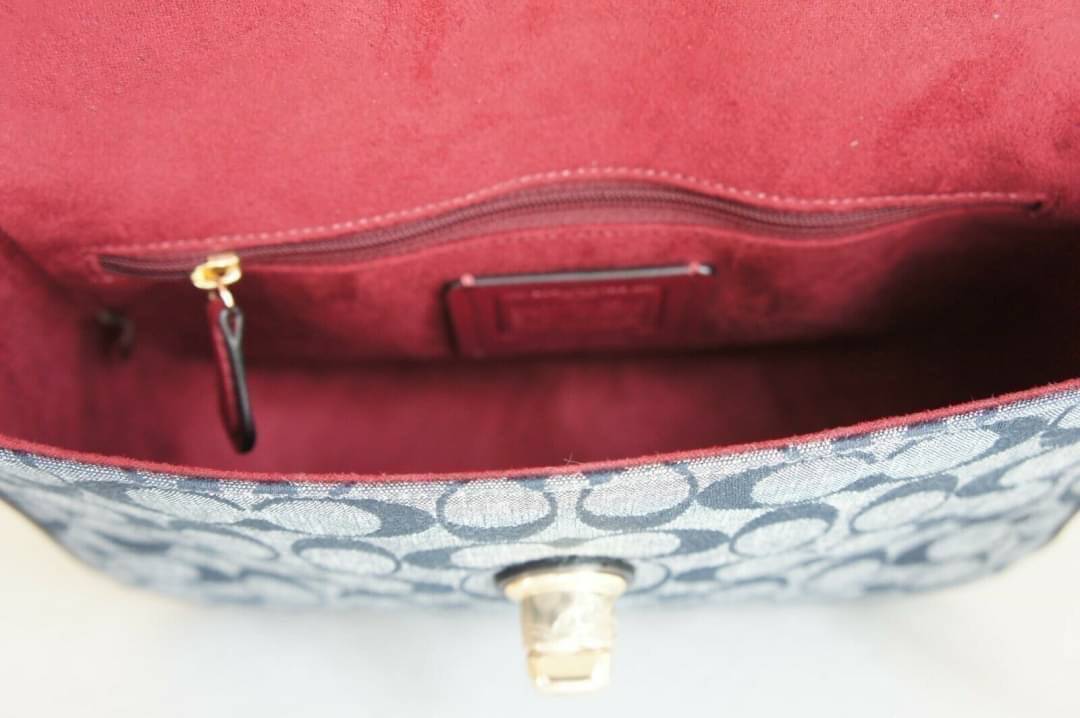 Coach Marlie Top Handle Satchel In Signature Chambray & Canvas Brown Black C1765