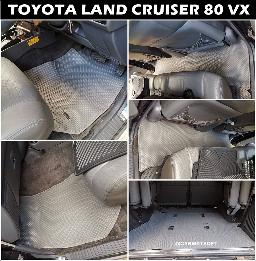พรมกระดุมเม็ดเล็ก LAND CRUISER 80 VX ยางปูพื้นรถยนต์ เข้ารูป ตรงรุ่นรถ เต็มคัน