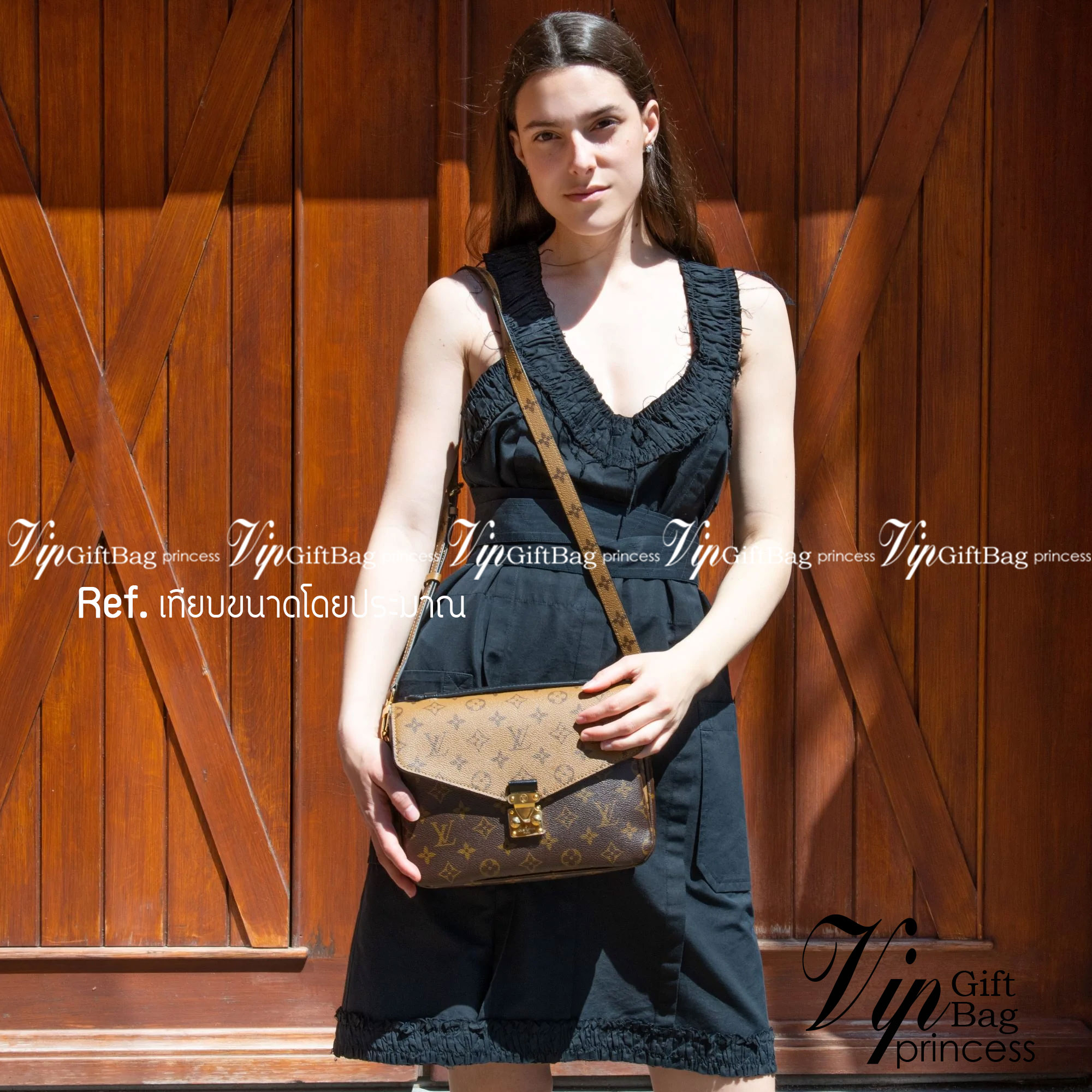 LV Monogram Reverse Pochette Metis / LV Pochette Metis กระเป๋าสะพายไอเท็มนำแฟชั่นที่น่าดึงดูดใจ ทรงกะทัดรัดและใช้งานได้สะดวก หนังแคนวาสอย่างดี ลาย Monogram เปิด-ปิดแบบกดล็อคอะไหล่สีทองสวยงาม