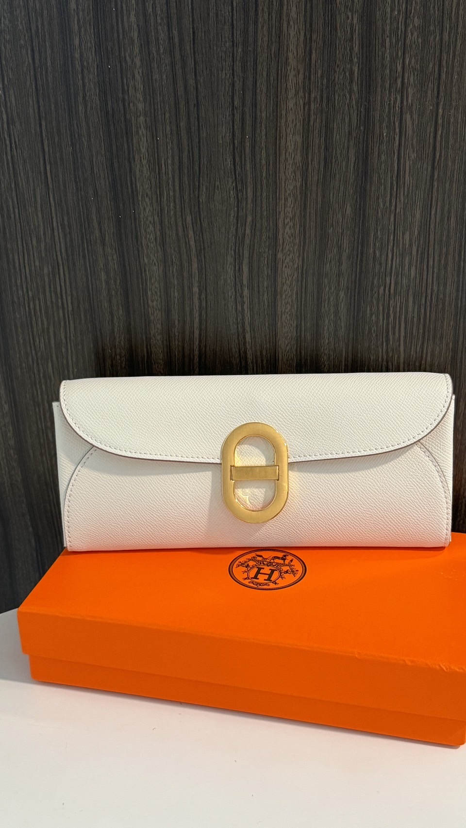 HERMES Chaine d'Ancre To Go wallet กระเป๋าถือสะพายแบรนด์หรู ดีไซส์กระเป๋าสตางค์ใบยาว Long wallet in Epsom Saddle-stitch เกรดออริ สลับแท้ 1:1 ใช้งานต่างประเทศได้