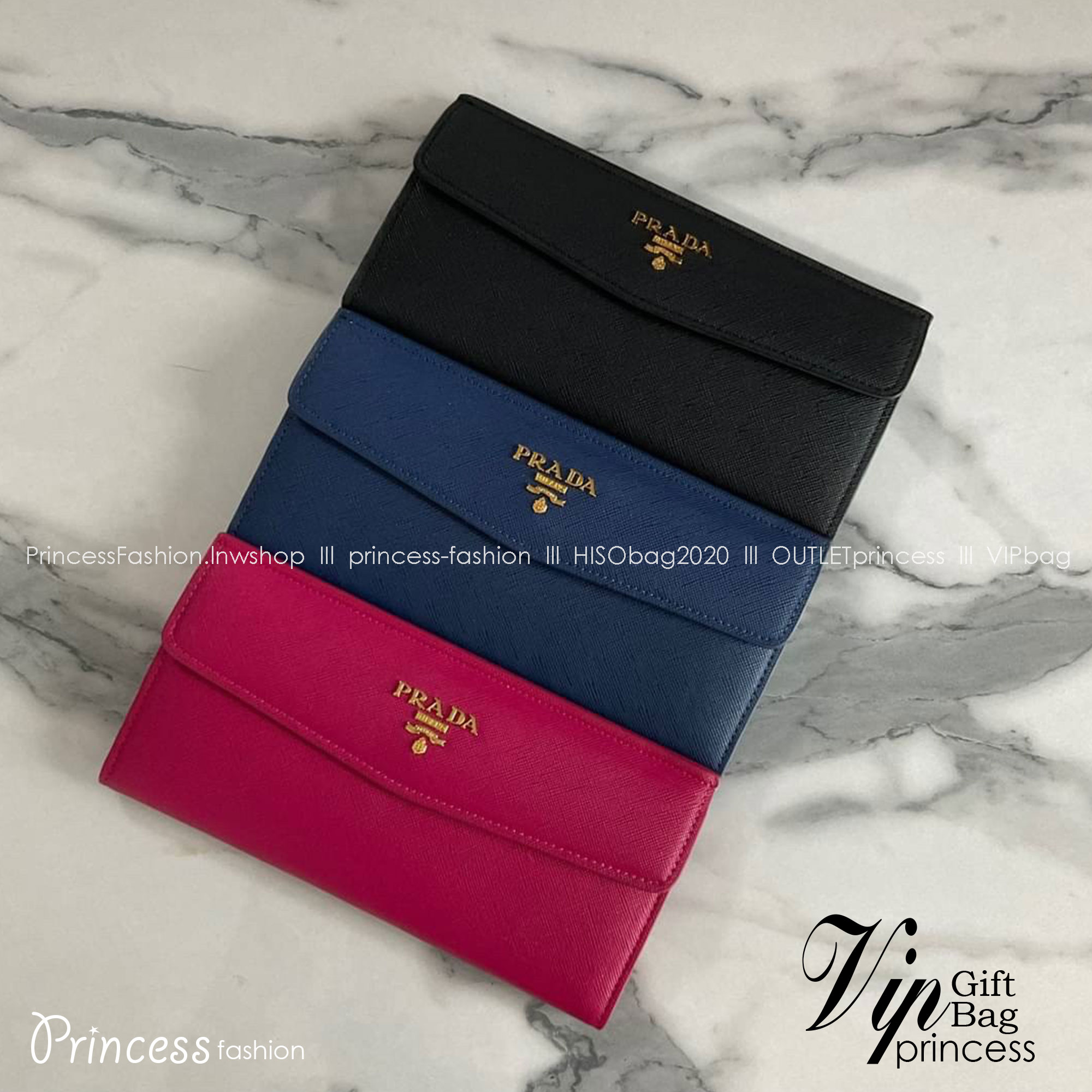 PRADA LONG WALLET Best Seller กระเป๋าสตางค์รับทรัพย์ ทรงหรู ลายหนัง SAFFIANO มีช่องใส่บัตร ถึง 12 ช่อง และช่องซิปใส่ของจุกจิกได้ น้ำหนักเบา จับถนัดมือ ขนาดกำลังดี