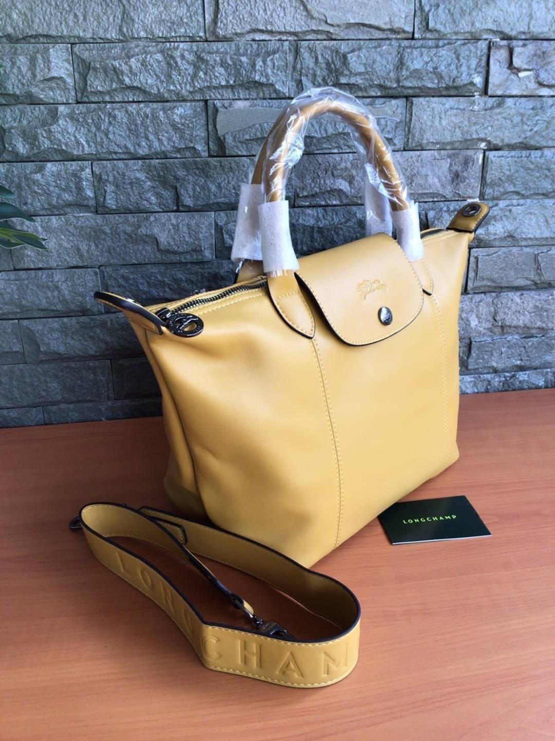 ของแท้ LONGCHAMP LE PLIAGE CUIR TOP HANDLE BAG S รุ่น 1512 กระเป๋าถือขนาดกำลังดี วัสดุหนังแกะ Metis