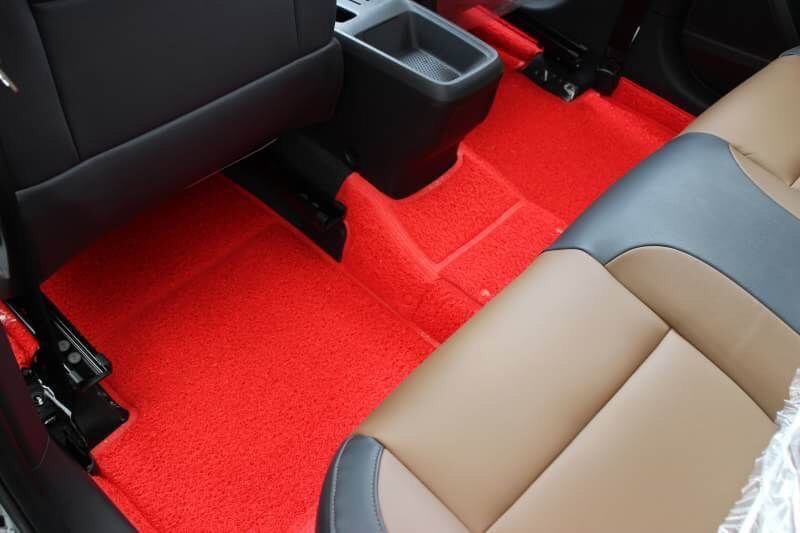 พรมไวนิลดักฝุ่นรีดขอบ MG ZS สีแดง เข้ารูป