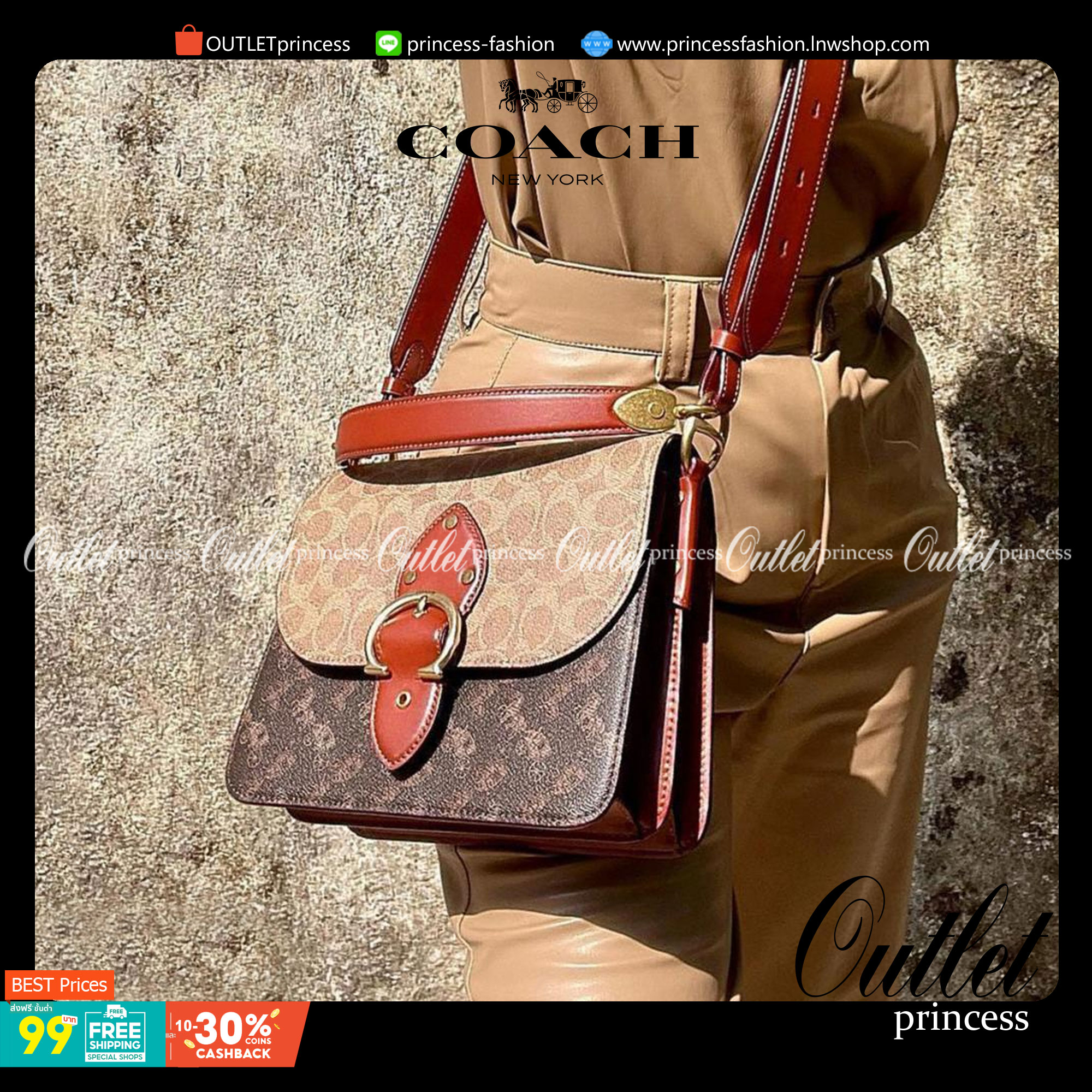 COACH C2418 BEAT SHOULDER IN SIGNATURE CANVAS WITH HORSE AND CARRIAGE PRINT กระเป๋าสะพายดีไซน์เลิศสุดหรู ปังกับดีเทลที่สุดใบนี้ เพราะมาพร้อมสายถึง 3 แบบ สลับใช้ไปรัวๆ หลากหลายไม่จำเจ สวยได้ทุกวัน เปิด-ปิดด้วยกระดุมแน่นหนา ภายในเป็นช่องโล่ง แบ่งสัดส่วน ใส่