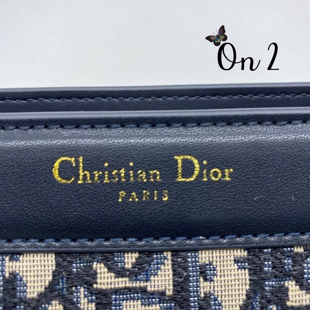 DIOR KEY BAG Blue Oblique Jacquard 22cm เกรดออริ พร้อมส่งที่ไทย