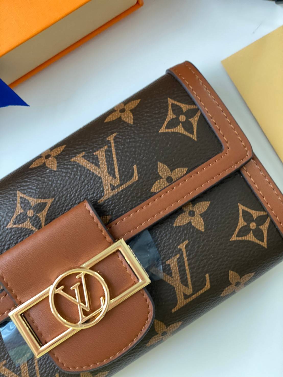 พรีเมี่ยมกิ๊ฟแท้ 100% 】VIPgift LOUIS VUITTON LONG WALLET LV Women Dauphine Compact Wallet Monogram