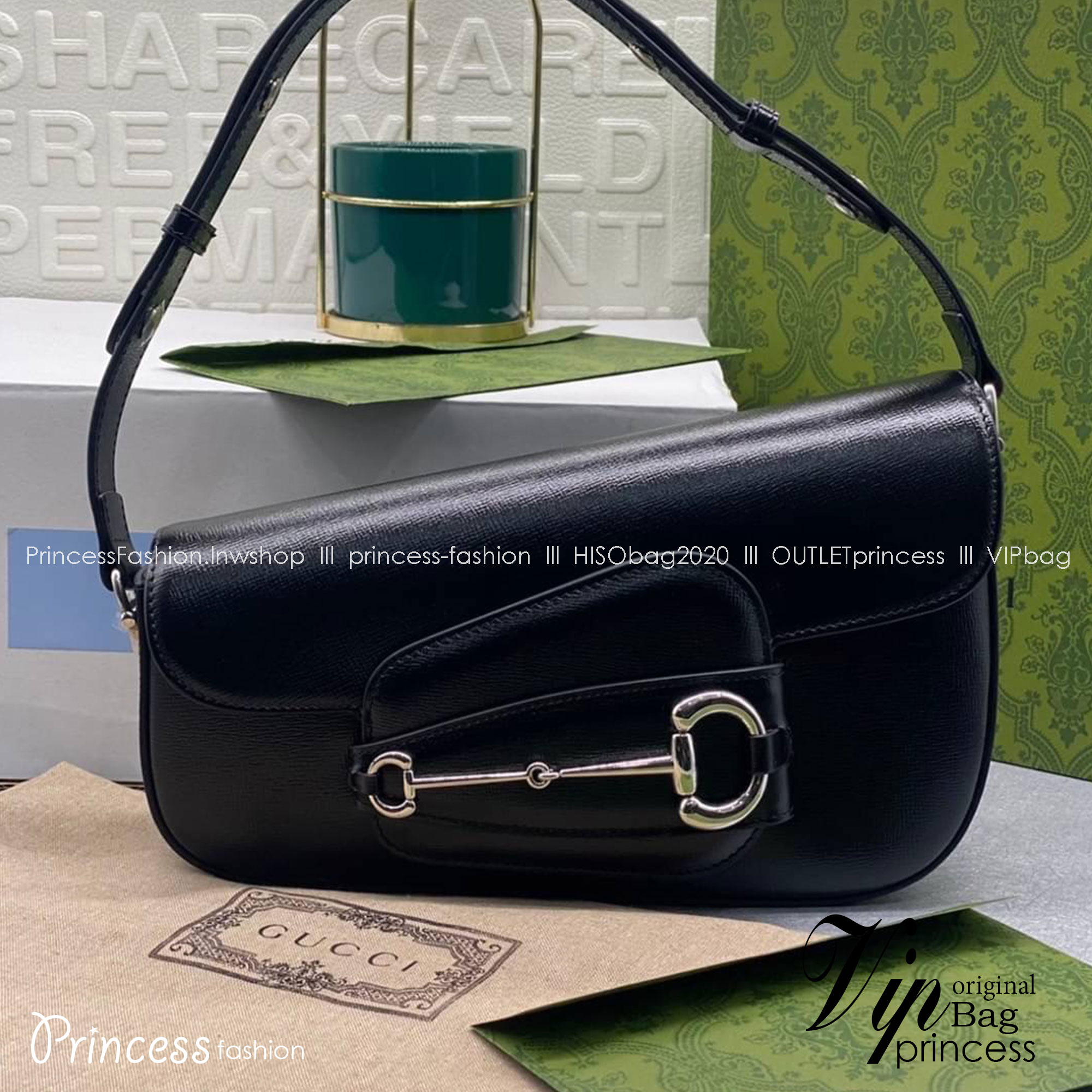 GUCCI HORSEBIT 1955 SMALL SHOULDER BAG กระเป๋าสะพายถือหรือสะพายไหล่ แคนวาสสวยอย่างดี เกรดท็อปออริจินอล 1:1 เกรดดีสุด สลับแท้