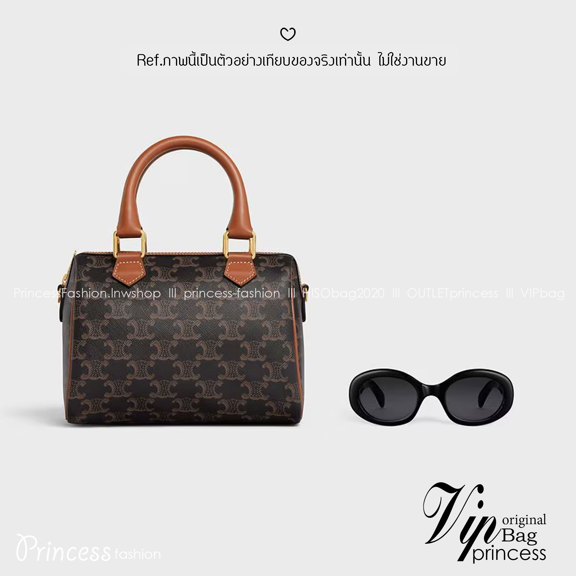 CELINE Small BOSTON bag in Triomphe canvas and Leather กระเป๋าสะพายทรงบอสตันสุดคลาสสิค ฮิตสุดๆในเกาหลี ไอเท็มแนะนำ! ไซส์เล็กน่ารัก ใช้ได้ทั้งหนุ่มๆและสาวๆ