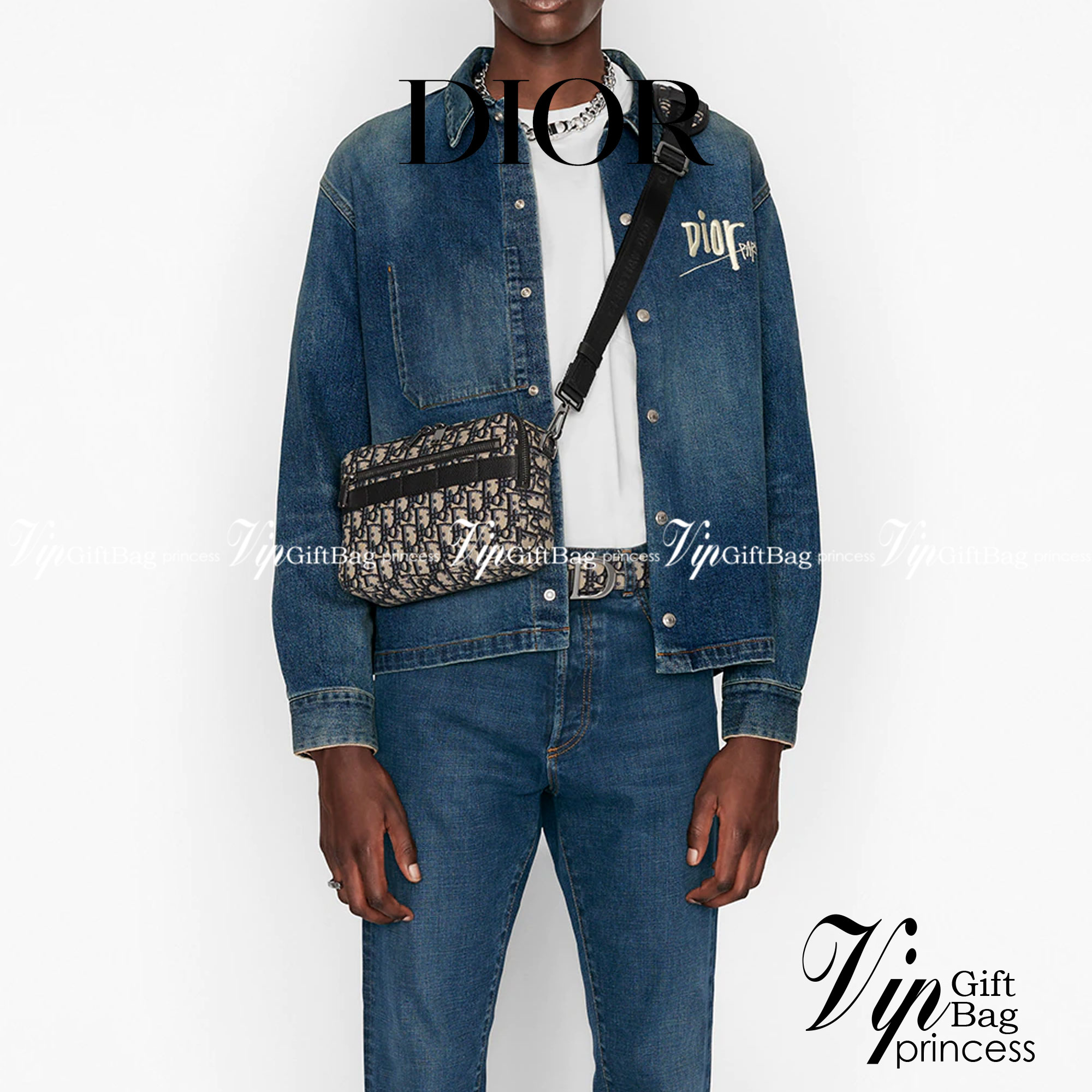 หนังแท้ DIOR SAFARI MESSENGER BAG / Dior crossbody Beige and Black Dior Oblique Jacquard พร้อมส่งที่ไทย งานหนังแท้และผ้าแจ็คการ์ดเกรดออริจินอล ภาพสินค้าถ่ายจากงานขายจริง ใช้งานต่างประเทศได้