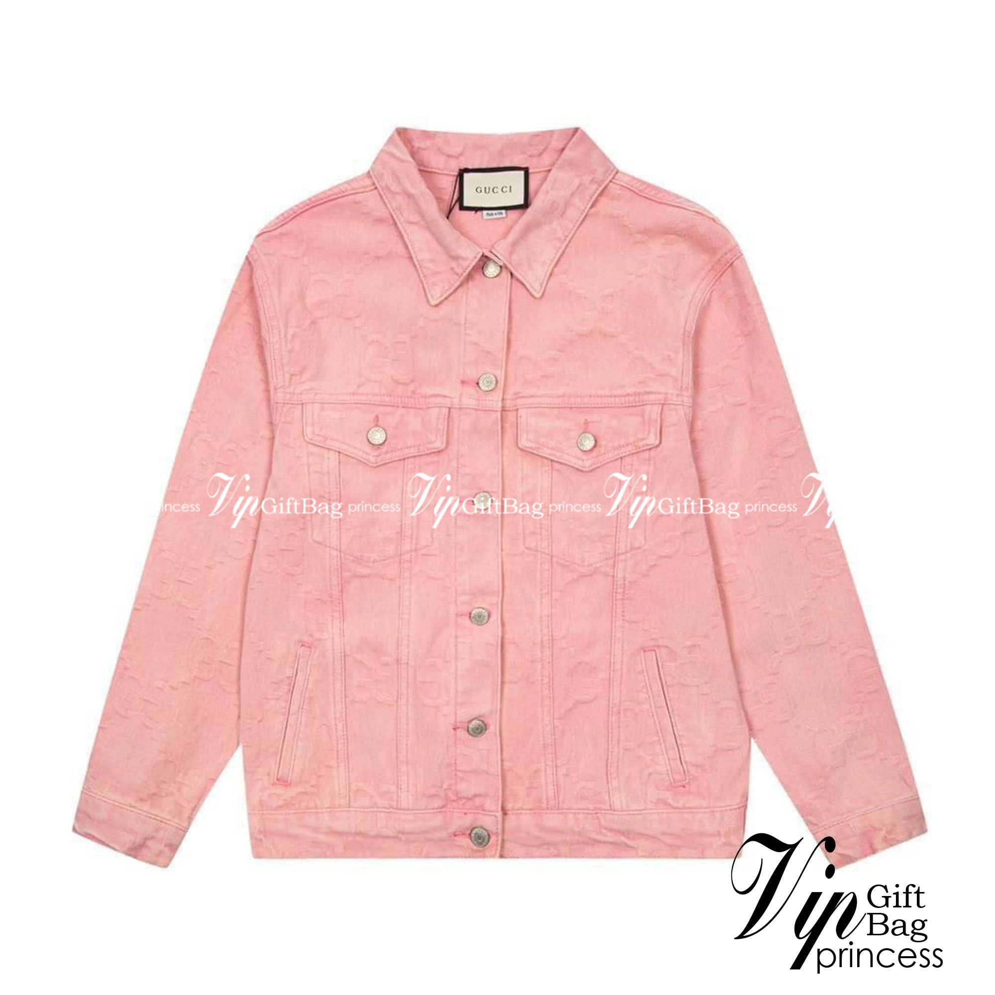 Gucci GG Supreme pattern denim jacket / Gucci jacket Denim Pink เกรดออริจินอล มีป้ายแท็กที่คอเสื้อ ใส่ได้ทั้งผู้หญิงผู้ชาย พร้อมส่งที่ไทย ภาพสินค้าถ่ายจากงานขายจริง ใช้งานต่างประเทศได้