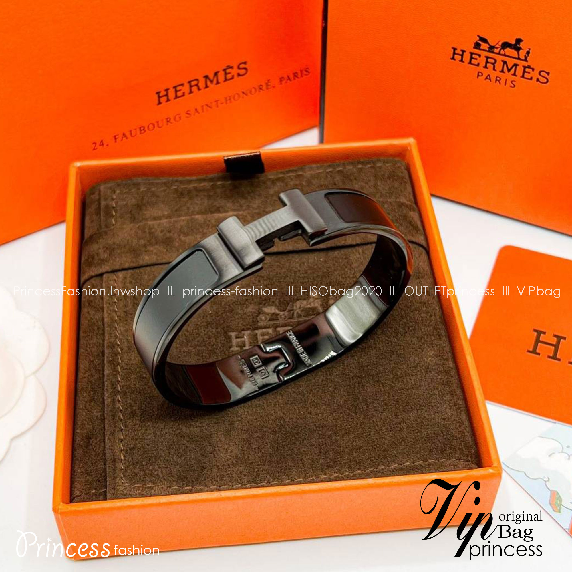 HERMES Clic HH So Black bracelet ออริจินอล พร้อมส่งที่ไทย เกรดใช้งานสลับของแท้ ใช้งานต่างประเทศได้