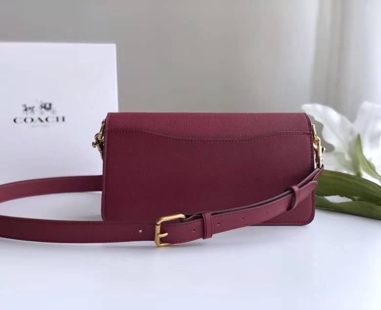 ของแท้ 💯% Coach Tabby Shoulder Bag 26 Polished pebble leather, suede and refined calf leather Inside zip RED1