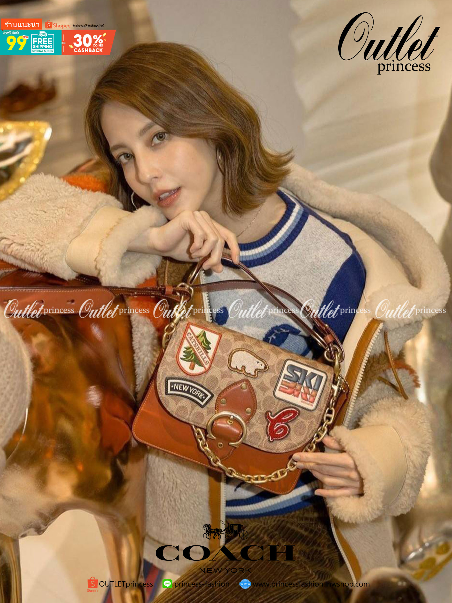 COACH BEAT SHOULDER BAG IN SIGNATURE CANVAS WITH PATCHES พร้อมส่งที่ไทย คอลเลคชั่นใหม่สุดปัง อลังเวอร์!//กระเป๋าถือ สะพายไหล่ลาย SIGNATURE ตกแต่งความเก๋ด้วยแผ่นแปะลวดลายที่มีเฉพาะจาก COACH คอลเลคชั่นนี้เท่านั้น