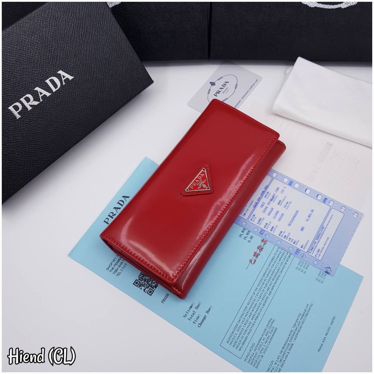 หนังแท้ Prada Long Wallet / Prada Wallet กระเป๋าสตางค์ใบยาว ใช้งานง่าย สวยหรู งานหนังแท้ทั้งใบ ภาพสินค้าถ่ายจากงานขายจริง ใช้งานต่างประเทศได้