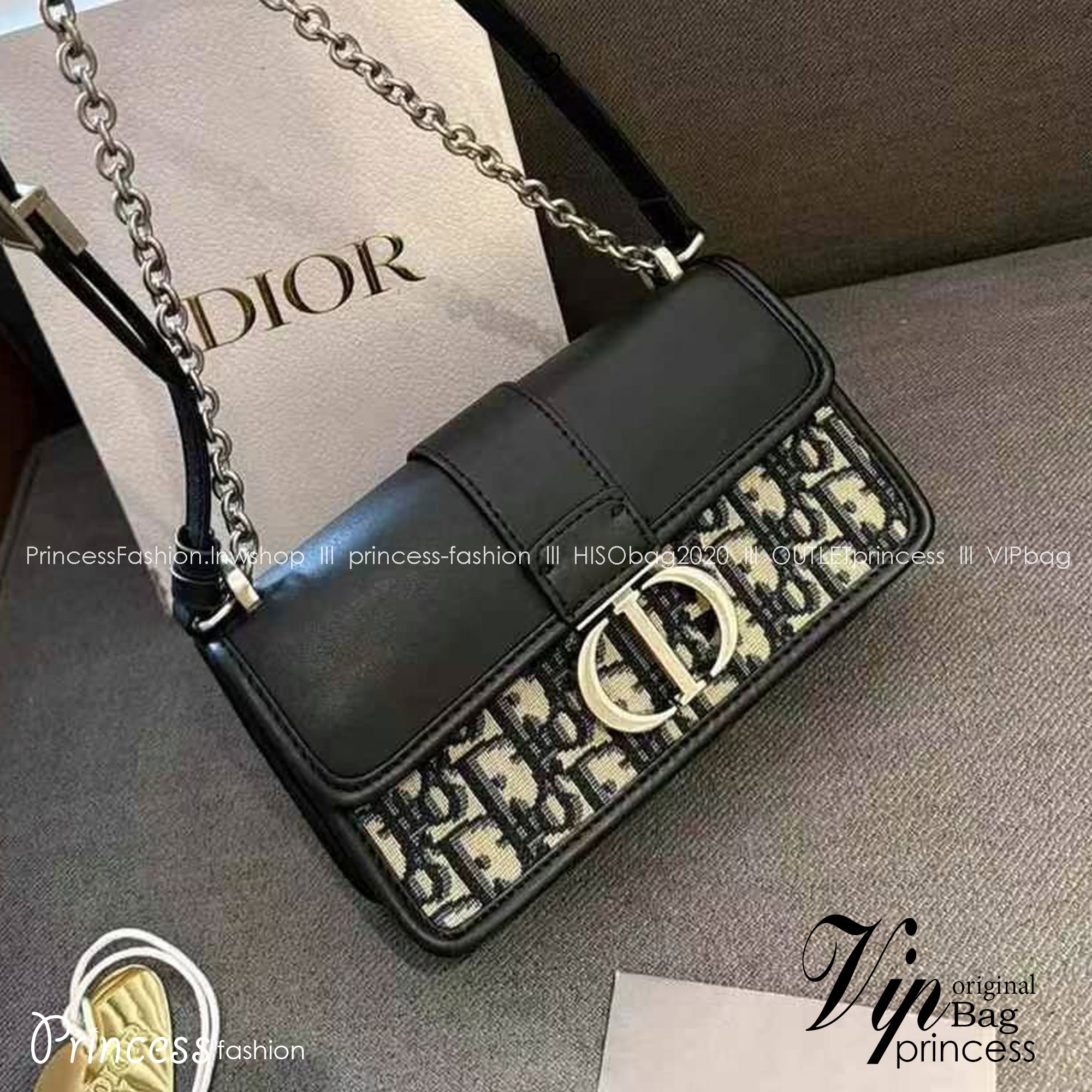 DIOR 30 Montaigne East-West Bag with Chain กระเป๋าสะพายรุ่นใหม่ ฝาพับแบบหนังสวยหรู ขนาดน่ารักสุดฮอต ที่สาวๆต้องไม่พลาด ทรงสวยมีกิมมิคในตัว ดูแพง ดีไซน์ย้อนยุคเป็นเอกลักษณ์