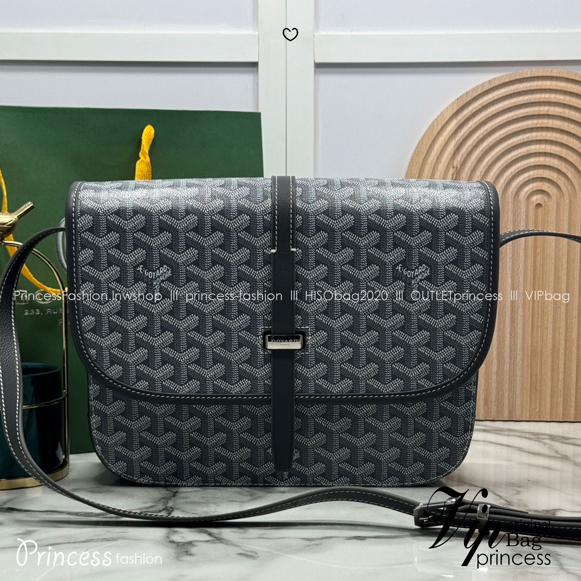 ORI | สลับแท้ GOYARD Belvedere MM Bag 29cm กระเป๋าสะพายทรงแมสเซ็นเจอร์แบรนด์หรูสัญชาติฝรั่งเศส หนังแท้ แคนวาสแท้อย่างดี