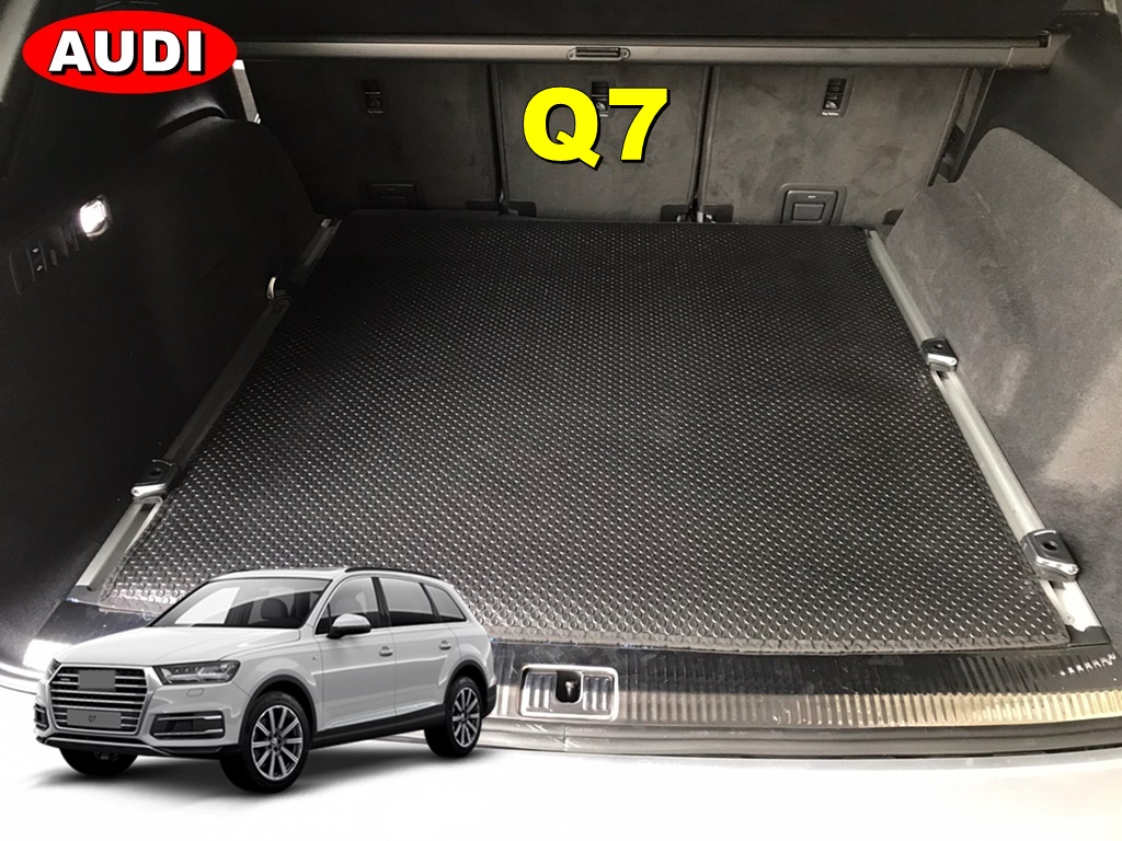 แผ่นปูท้ายรถ AUDI Q7 ปี2016-20 แผ่นท้ายรถ ออดี้ คิว7 ลายกระดุม สวยงาม ทนทาน เข้ารูป ตรงรุ่นรถ