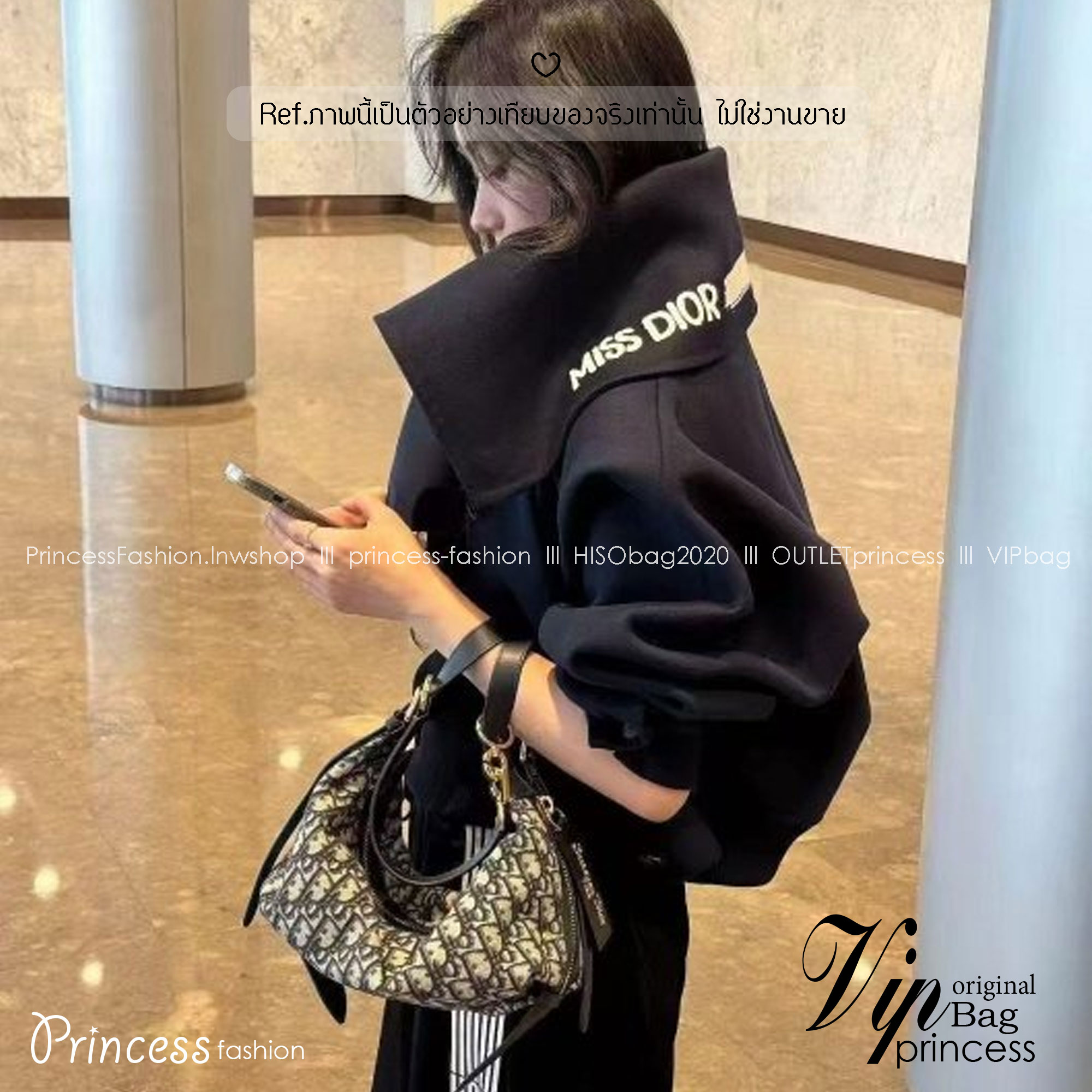 ORI หนังแท้ | DIOR Medium D-Journey Bag Blue Dior Oblique Jacquard กระเป๋าสะพายโฮโบทรงสวย รุ่นใหม่ล่าสุด ดีไซน์เรียบหรูลัคชูที่สุด มาพร้อมสายสะพาย2เส้นคู่แบบใหม่สุดเก๋ เป็นไอเท็มที่ควรมีไว้ติดบ้านอีกใบเลยน้า