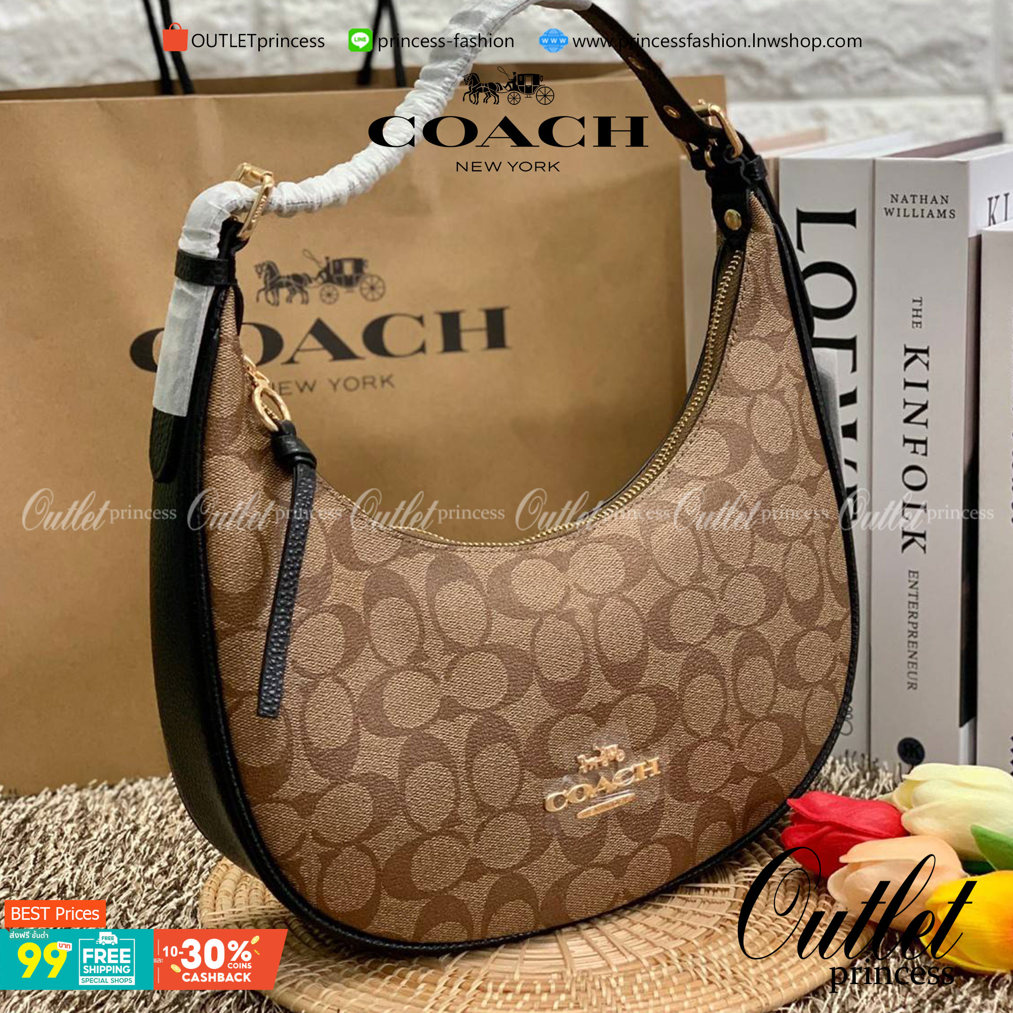 COACH BAILEY HOBO WITH WHIPSTITCH ((C4108//C1322)) พร้อมส่งที่ไทย!! สวยจริงไม่จกตาแน่นอนค่าา กระเป๋าทรงโค้ง ใช้แบบหิ้วหรือคล้องไหล่ก็ดูดี ใช้วัสดุหนังแท้ชั้นดี หนังสวยมากๆค่ะ ด้านหน้าใช้อะไหล่แบรนด์ตัวใหญ่ หรู ดูสะดุดตามีเดียว