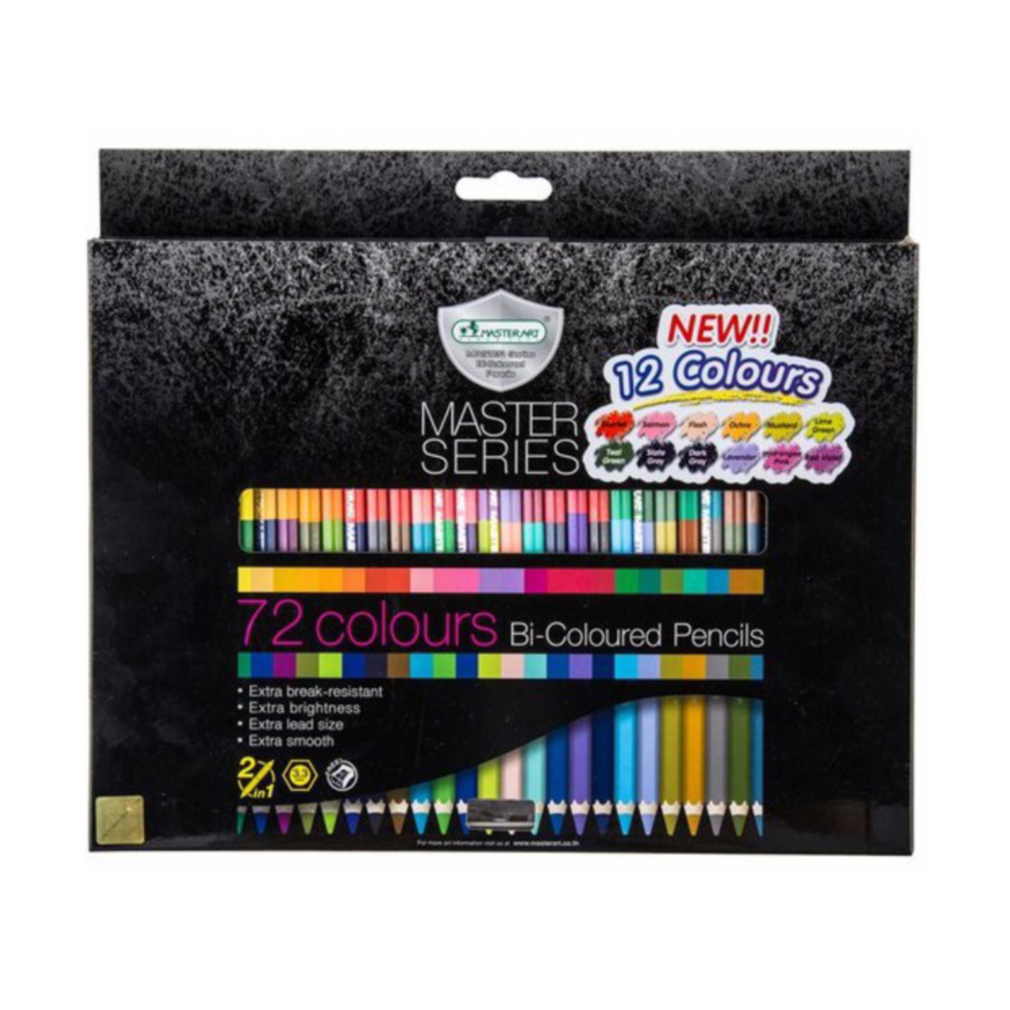 สีไม้ยาว 2หัว 72สี 36แท่ง รุ่นมาสเตอร์ซีรี่ย์ มาสเตอร์อาร์ต