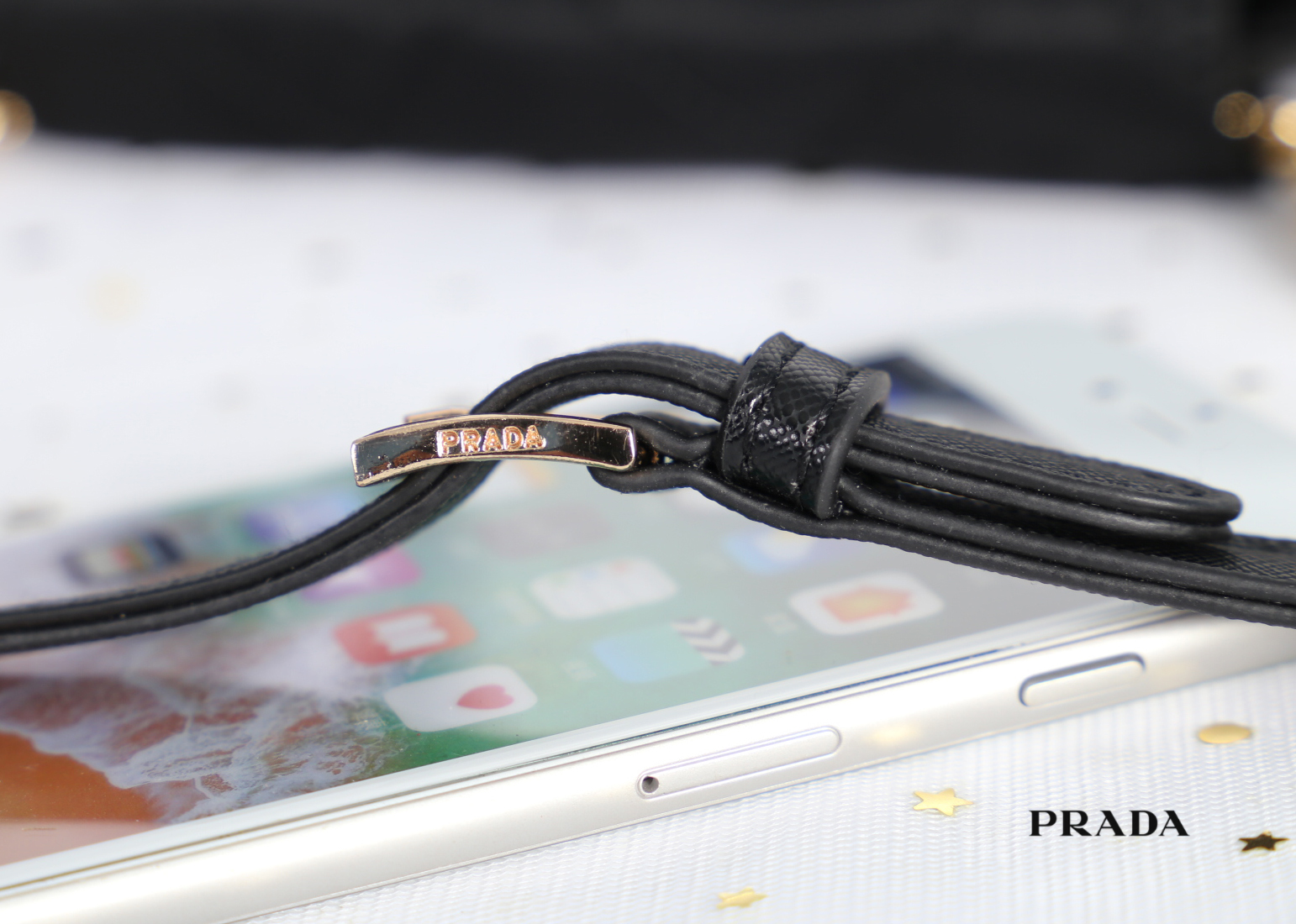 PRADA SHOULDER BAG / Prada Metal chain Quilted Waist Pouch กระเป๋าไนล่อนเย็บเป็นลายตาราง ดูหรูหราใบเล็กน่ารัก ด้านในโล่ง มี 1 ช่องซิป ซับในด้วยผ้าพิมพ์ลายแบรนด์