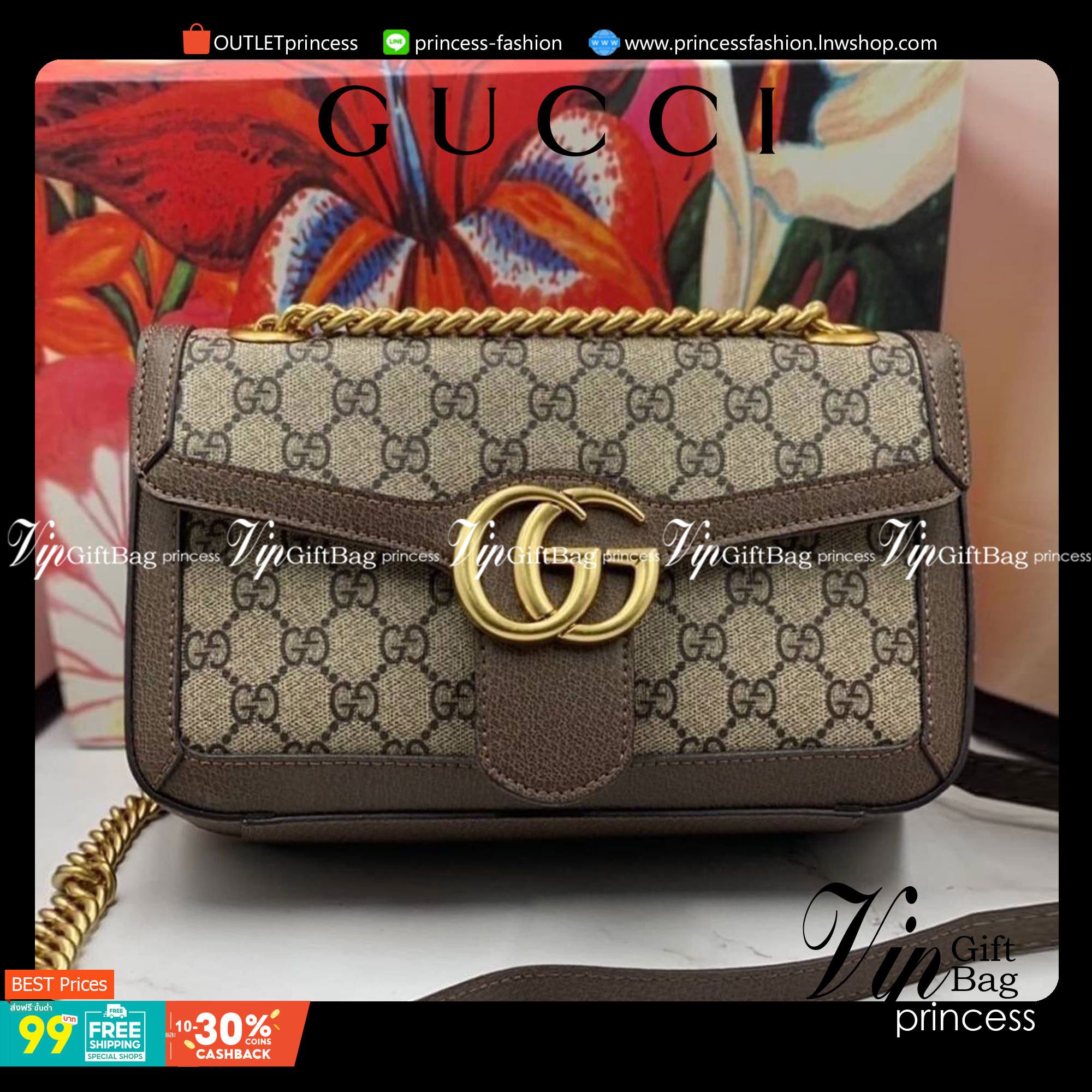 VIP GIFT 】หนังแท้ GUCCI Brown GG Marmont Shoulder Bag พร้อมส่งที่ไทย ได้ไปไม่ผิดหวังแน่นอนค่ะ! งานหนังแท้ชั้นดีที่สุดค่ะ สวยมาก อะไหล่ดูแพงทุกจุด ใบจริงสวยหรูดูแพง แมทกับชุดได้ทุกชุด สาวๆที่ได้ไปไม่ผิดหวังแน่นอน สินค้าคุณภาพ พร้อมส่งห้ามพลาดเลยนะคะ!