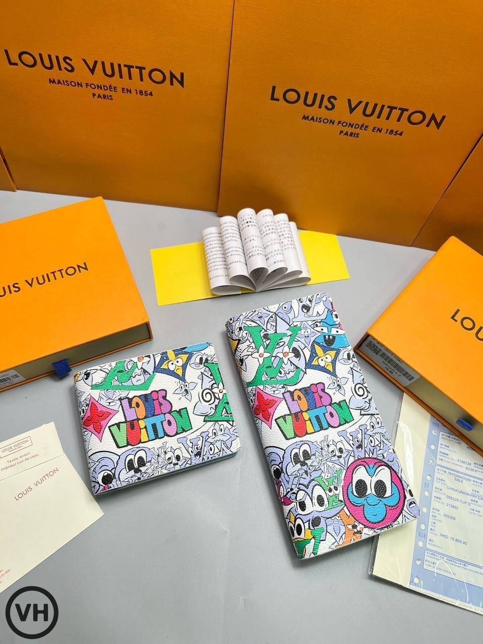 ORI หนังแท้ | LV Long Wallet / LV Short Wallet / LV Brazza Monogram Comic Wallet กระเป๋าสตางค์ใบยาว กระเป๋าสตางค์ใบสั้น กระเป๋าสตางค์ผู้ชาย
