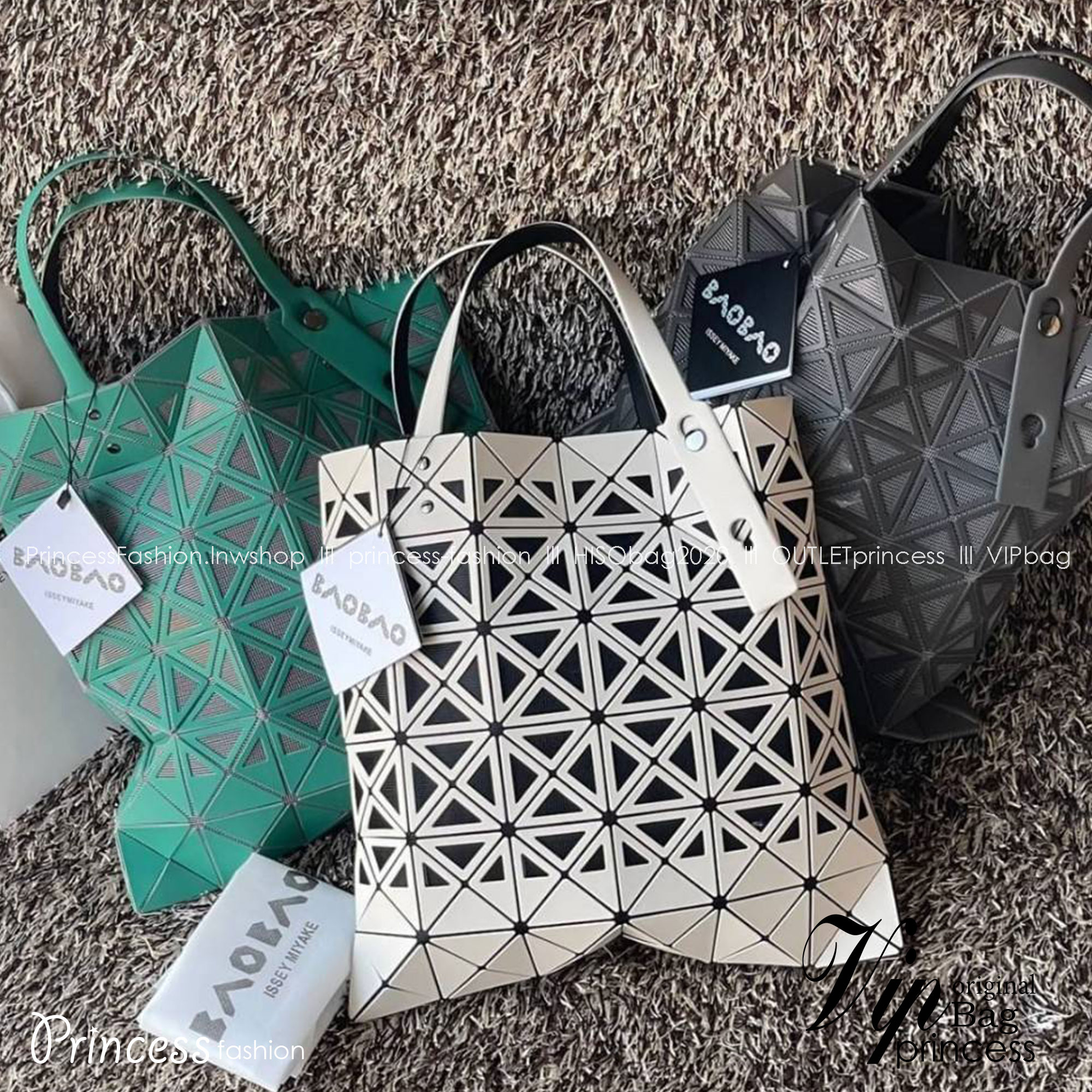 Baobao issey miyake frame tote 6x6 / MIYAKE Frame Mesh Tote Bag กระเป๋าที่มองทะลุได้เหมือนตะกร้าและให้ความรู้สึกสดชื่น