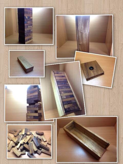 Jenga เจงก้า เกมตึกถล่มแบบไม้ คอนโดไม้ เกมดึงไม้ ไซส์ใหญ่(Size L)