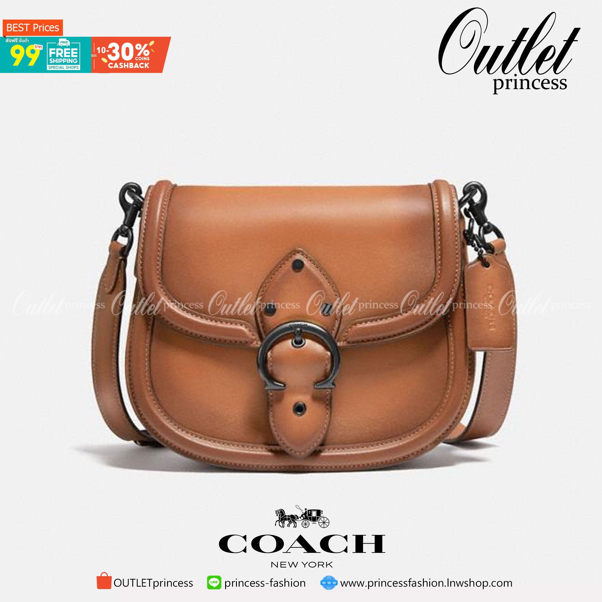 COACH C0749 BEAT SADDLE BAG คอลเลคชั่นใหม่ ดีไซน์หรูหรา พิเศษมากๆมาพร้อมสายสะพาย 2 เส้น ใช้คู่กันหรือแยกสะพายก็สวยครบสูตร กระเป๋าสะพายทรง saddle คลาสสิค เปิด-ปิดด้วยกระดุมแน่นหนา ภายในเป็นช่องโล่ง ใส่ของได้ครบครัน สาวๆใช้เป็น everyday bag ได้เลย เห็นสีน้ำ