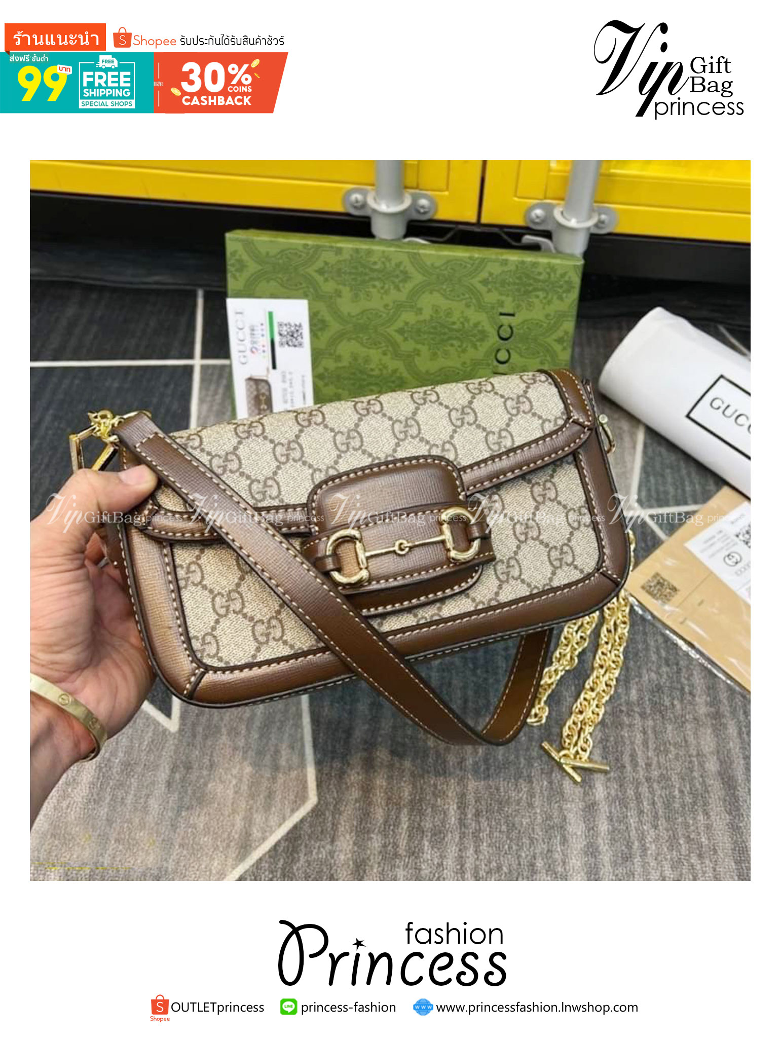 GUCCI Horsebit 1955 shoulder bag ภาพถ่ายจากงานขายจริง ใช้งานต่างประเทศได้