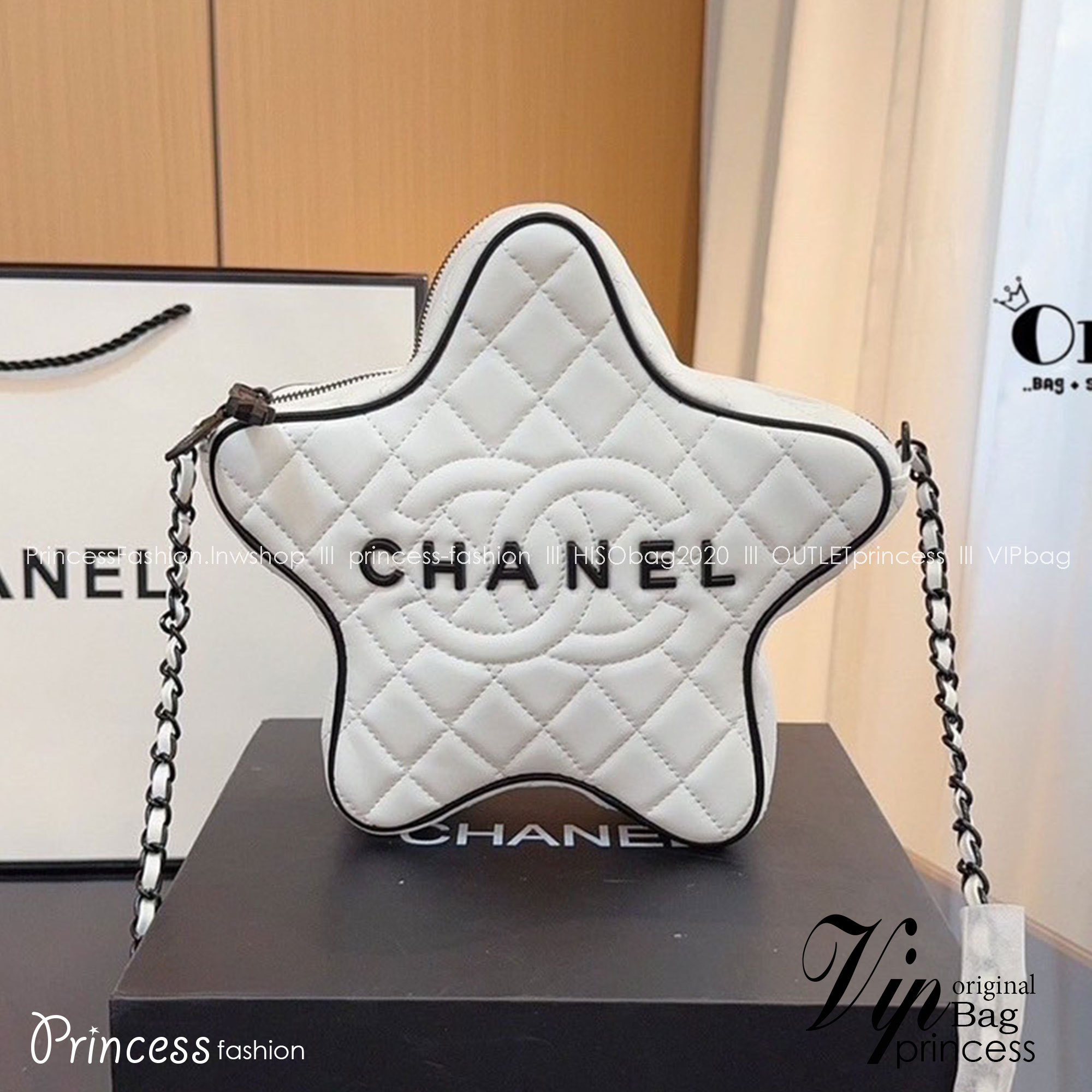 CHANEL STAR BAG IN LEATHER กระเป๋าสะพายรูปดาว ดีไซส์น่ารักน่าใช้ เกรดไฮเอน 1:1 ใช้งานต่างประเทศได้