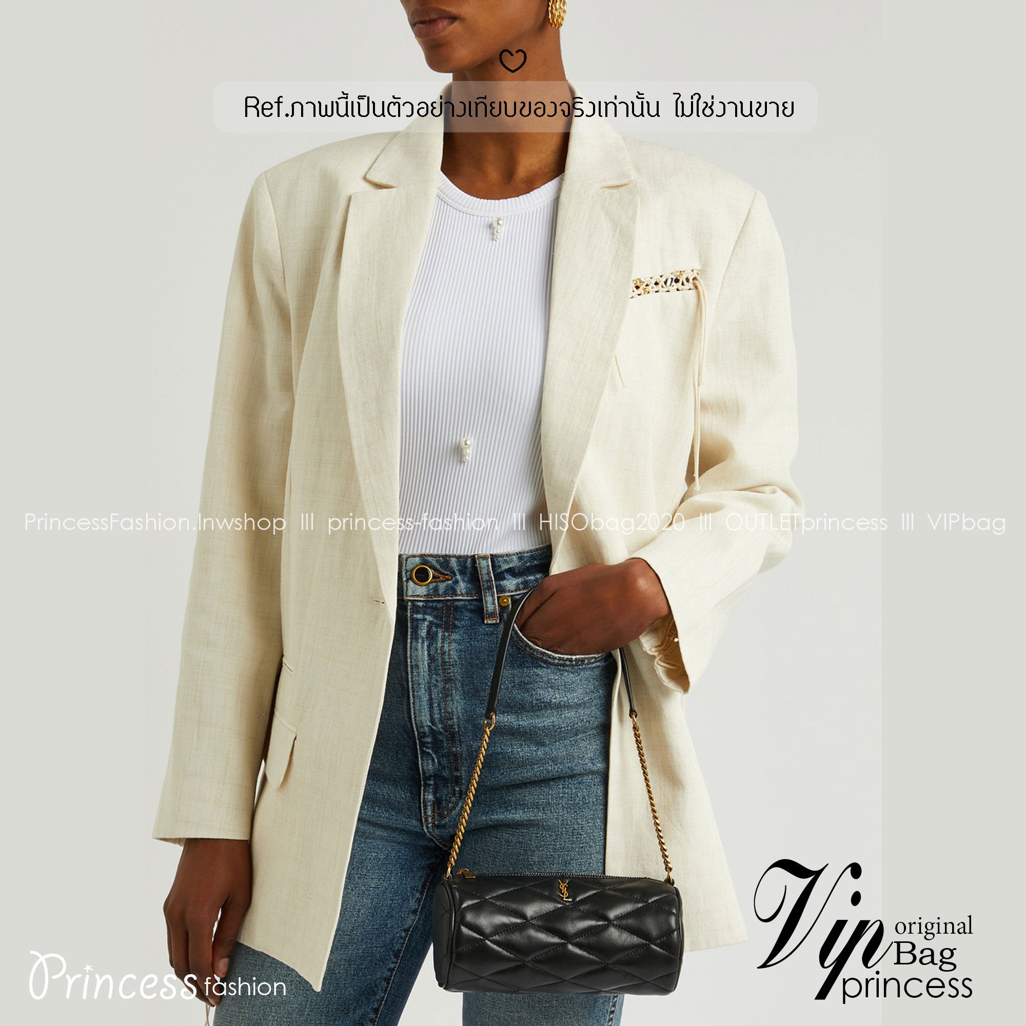 YSL Sade Mini Tube Bag กระเป๋าสะพายไหล่ดีไซน์ทรงกระบอก ให้คุณสนุกไปกับทุกสไตล์การแต่งตัว สวยหรูเรียบง่าย คงเอกลักษณ์ที่ให้ความเป็นผู้ดีในตัว -- [รับตัวแทนกระเป๋า]