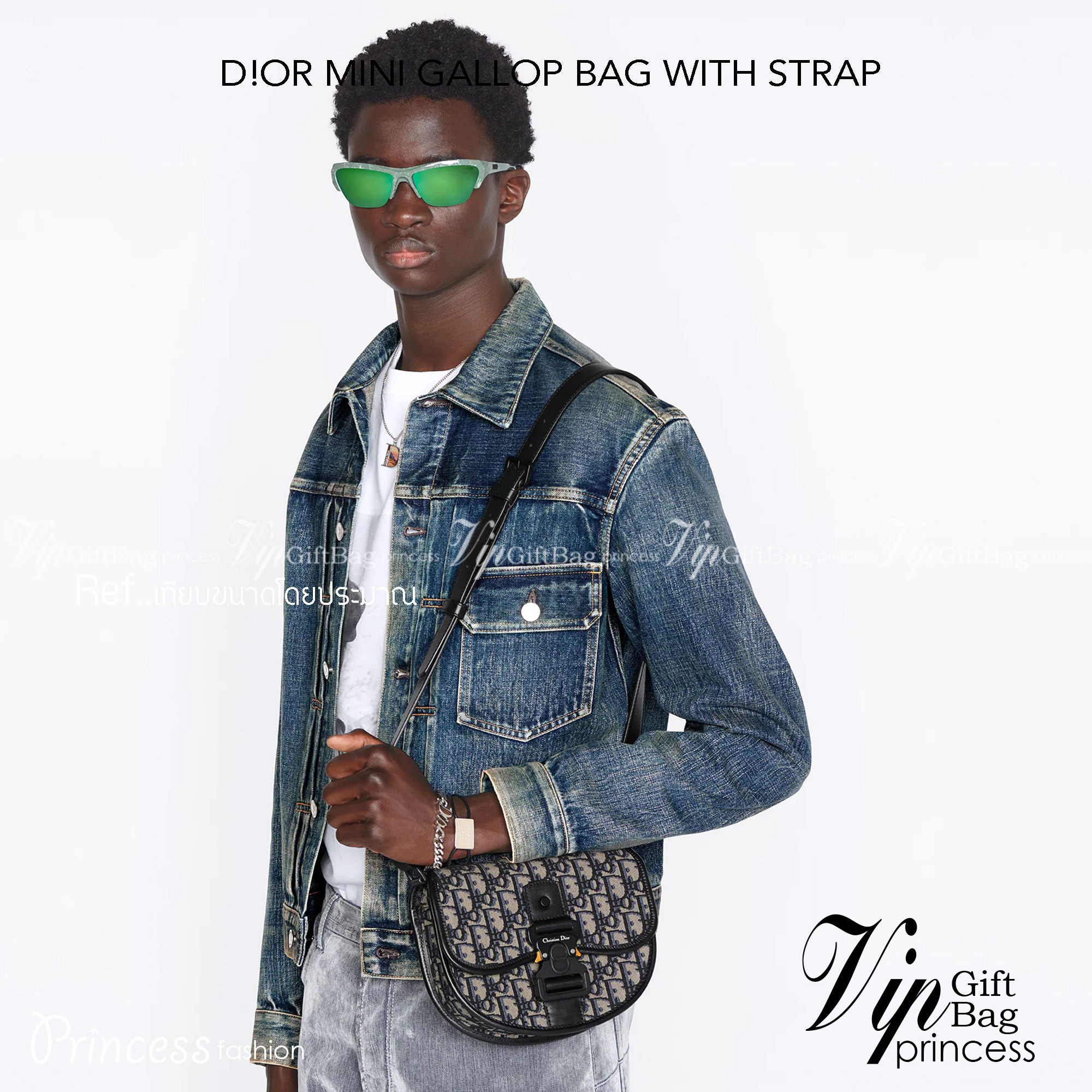 DIOR MINI GALLOP BAG WITH STRAP ภาพถ่ายจากงานขายจริง ใช้งานต่างประเทศได้