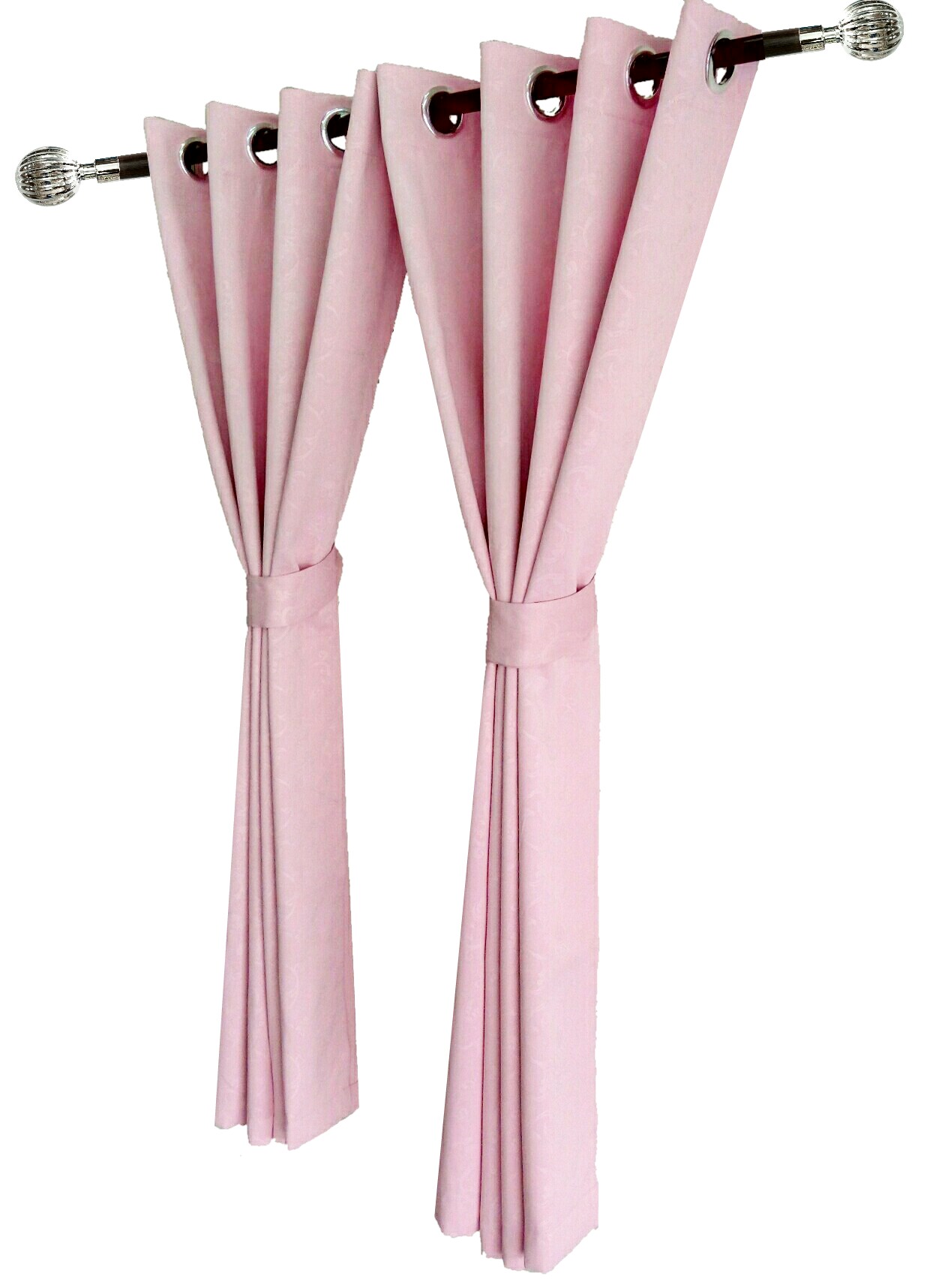 ผ้าม่านก.260*ส.180ซม./คู่(แยกกลาง)หน้าต่าง รุ่นซิลลี่(Silly) สีชมพู No.35