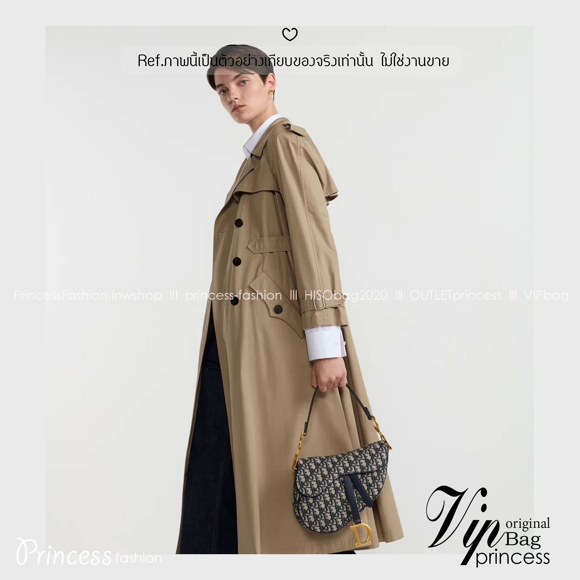 ORI หนังแท้ | DIOR Saddle bag with shoulder strap Oblique jacquard fabric in blue กระเป๋าถือ/สะพายทรงอานม้า รุ่นยอดนิยมที่มีเอกลักษณ์สวยงามเหนือกาลเวลา งานผ้าแจ็คการ์ด ลูกเล่นห้อยด้วยตัวอักษร D ตรงหูหิ้วมีกิมมิค CD สวยหรูดูแพง