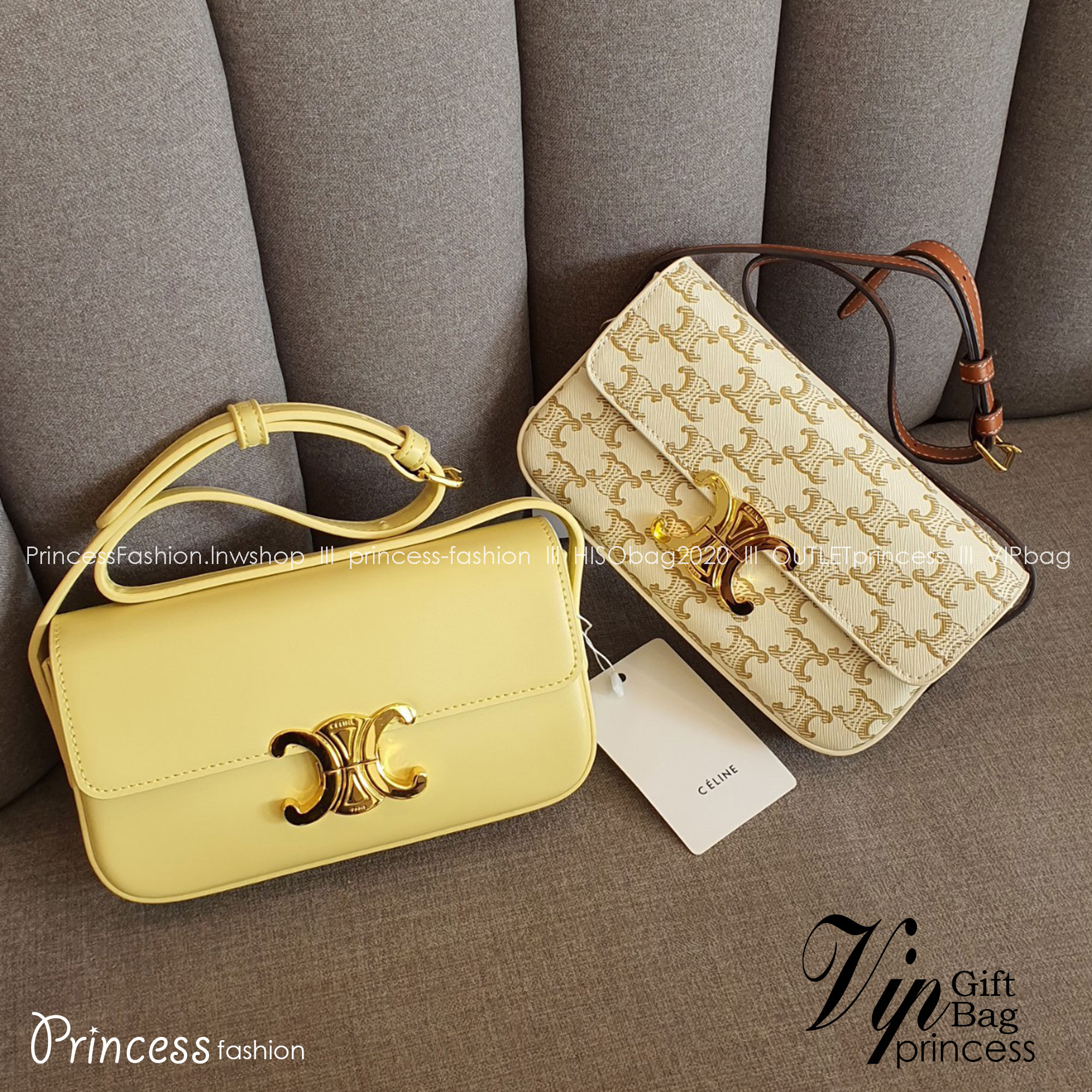 CELINE TRIOMPHE SHOULDER BAG งานหนังทั้งใบลายสวยหรู ด้านในเปิดด้วยด้วยที่บีบโลโก้อะไหล่ทอง จุของได้กำลังดี ใส่โทรศัพท์ กระเป๋าสตางค์ใบสั้น ของจุกจิกได้ เหมาะกับสาวๆในวันที่อยากสะพายชิลๆ ห้ามพลาดค่ะ!