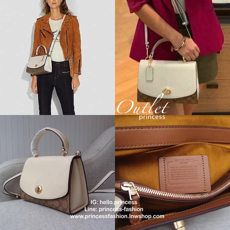 Coach TILLY TOP HANDLE SATCHEL WITH SIGNATURE CANVAS COACH F76620 กระเป๋าถือ กระเป๋าสะพาย เรียบหรูดูแพง ฮิตมาก ขายดีสุดๆ