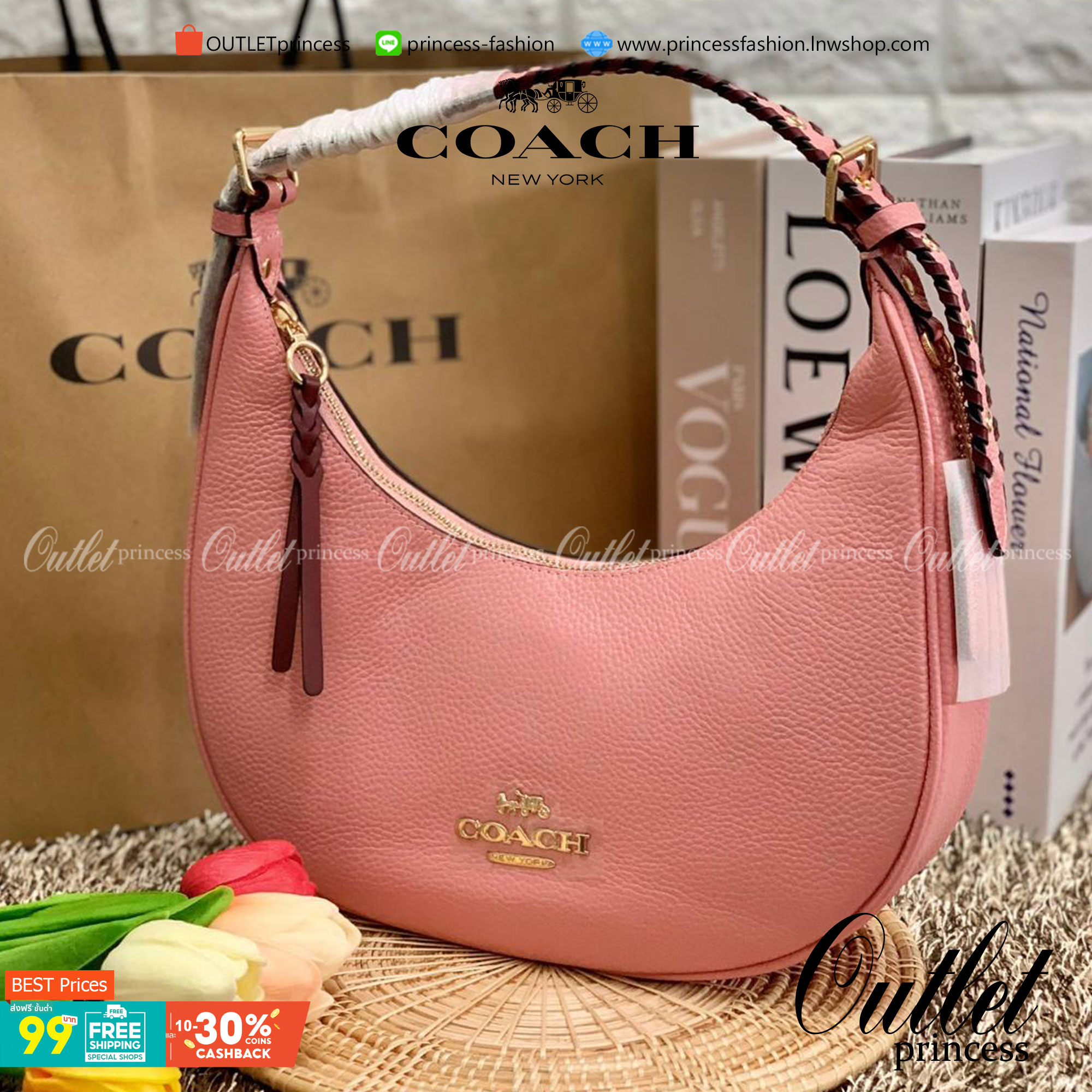 COACH BAILEY HOBO WITH WHIPSTITCH ((C4108//C1322)) พร้อมส่งที่ไทย!! สวยจริงไม่จกตาแน่นอนค่าา กระเป๋าทรงโค้ง ใช้แบบหิ้วหรือคล้องไหล่ก็ดูดี ใช้วัสดุหนังแท้ชั้นดี หนังสวยมากๆค่ะ ด้านหน้าใช้อะไหล่แบรนด์ตัวใหญ่ หรู ดูสะดุดตามีเดียว