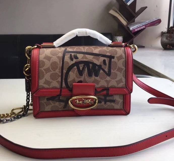 Coach Riley Top Handle 22 In Signature Canvas With Rexy Bag