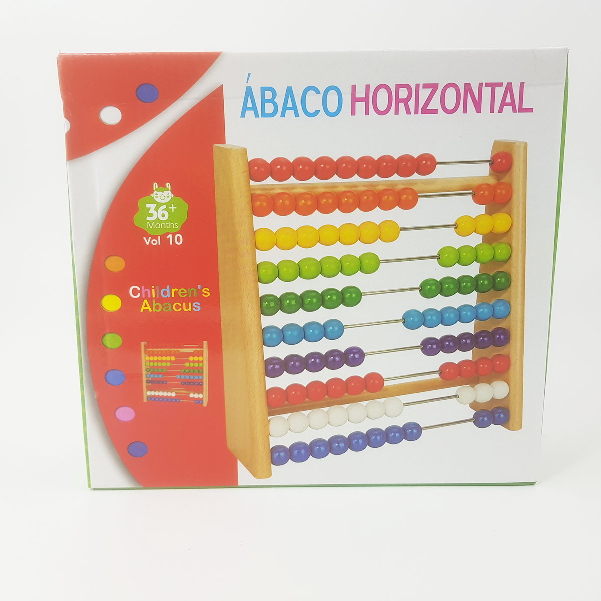 ลูกคิด10หลักแนวตั้งขาตั้งไม้