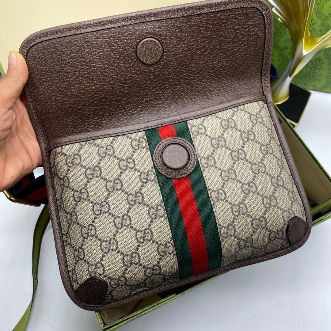 GUCCI Ophidia GG small belt bag / Gucci Belt Bag กระเป๋าคาดอก คาดเอว หนังแท้ผสมแคนวาส หล่อ สวย เท่ คูลๆ ควรมีเข้ากับทุกชุด ใช้ได้ตลอดกาล ไม่ตกยุค เกรดออริ 1:1 สลับแท้ ใช้งานต่างประเทศได้