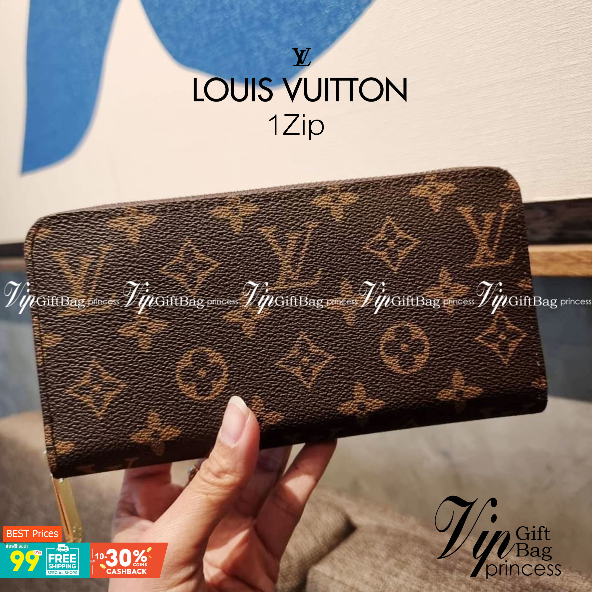 1ซิป LV long wallet ไอเท็มสุดฮิต ติดทุกกระแส แรงไม่เคยตก รุ่น unisex ที่จะหนุ่มๆสาวๆ ก็เลิฟได้หมด!! ใบยาวขนาดกำลังเหมาะมือ ถือแล้วขับผิวทุกสี วัสดุหนังแคนวาส ทนทาน เปิด-ปิดด้วยซิปรอบ ภายในมีช่องใส่บัตรเยอะ แบ่งสัดส่วนสวย ใส่ธนบัตรได้เน้นๆ ใส่เงินไปเลยจ้าห