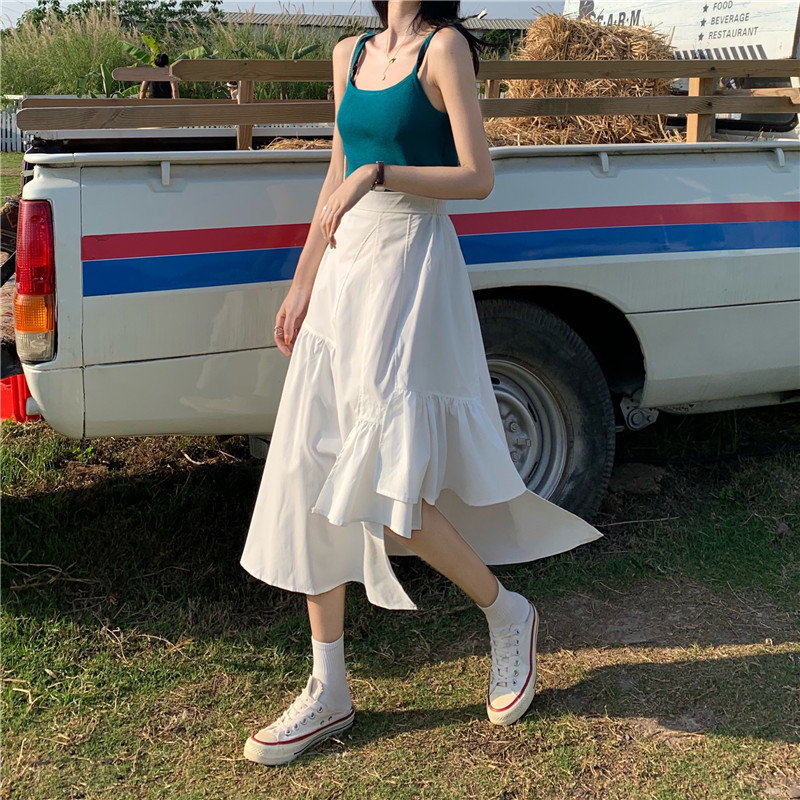 พร้อมส่ง 2 สี📒🚘 Lasa skirt กระโปรงแต่งระบายสวย (IN35882)