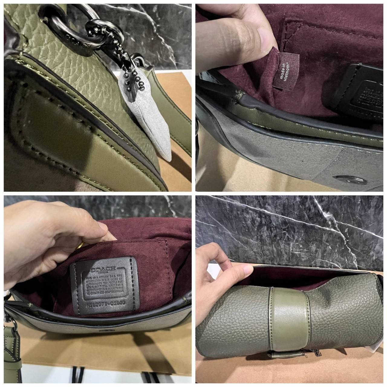 OUTLET 】COACH C2805 GEORGIE SADDLE BAG ใบงาม น้องน่ารัก สุดเรียบหรู เลยทีเดียว วัสดุหนังpebble ตัวกระเป๋าหนังแท้ ตรงกลางตัดกำมะหยี่เพิ่มความหรูหราอย่างลงตัว ภายในกระเป๋ามีช่องเอนกประสงค์กระดุมแป๊ก ซับในผ้า ด้านนอกกระเป๋าเปิด สายสะพายถอดปรับระดับ สำหรับสะพ