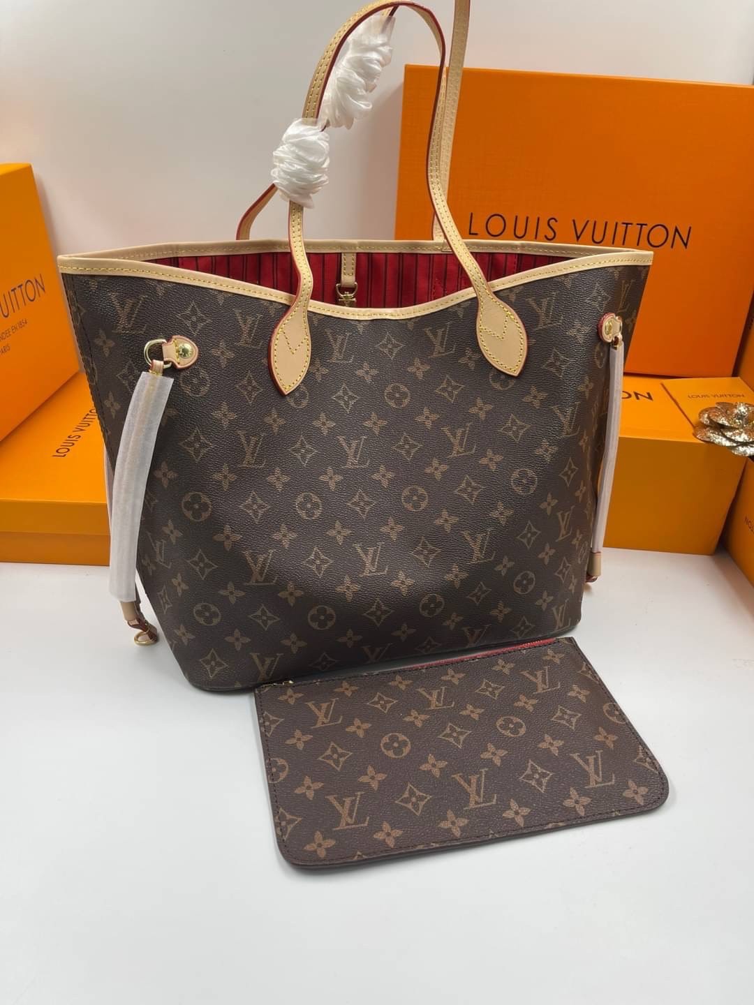 LV Neverfull GM Monogram 36cm / LV Shopping Bag พร้อมส่ง 4 สี **สินค้าเกรดออริจินอล 1:1 สลับแท้ ใช้งานต่างประเทศได้ งานสวยตามรูป ภาพถ่ายจากงานขายจริง