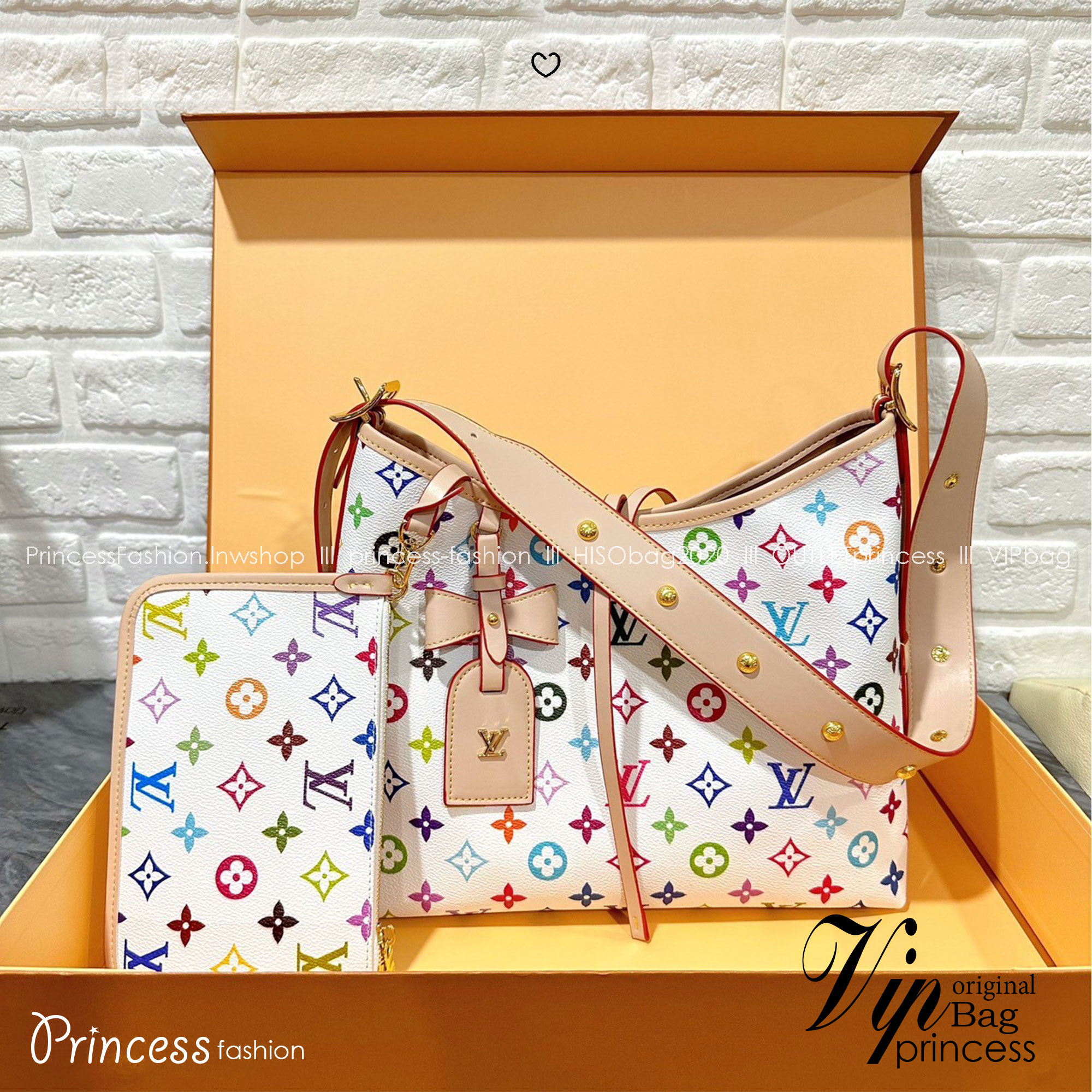 LV x TM CarryAll PM bag Multicolor Monogram Canvas กระเป๋าสะพายไหล่ทรงสวย รุ่นลิมิเต็ดสุดคลาสสิก แต่งแต้มดีเทลเปี่ยมชีวิตชีวา แคนวาสโทนสีสดใสดีไซน์ใหม่จากพาเลตต์สีเอกลักษณ์