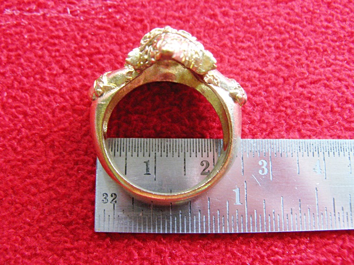 สินค้าหมดค่ะ แหวนเทพพระราหูอมจันทร์ทองเหลือง(แก้ปีชง)พร้อมใบคาถาค่ะ