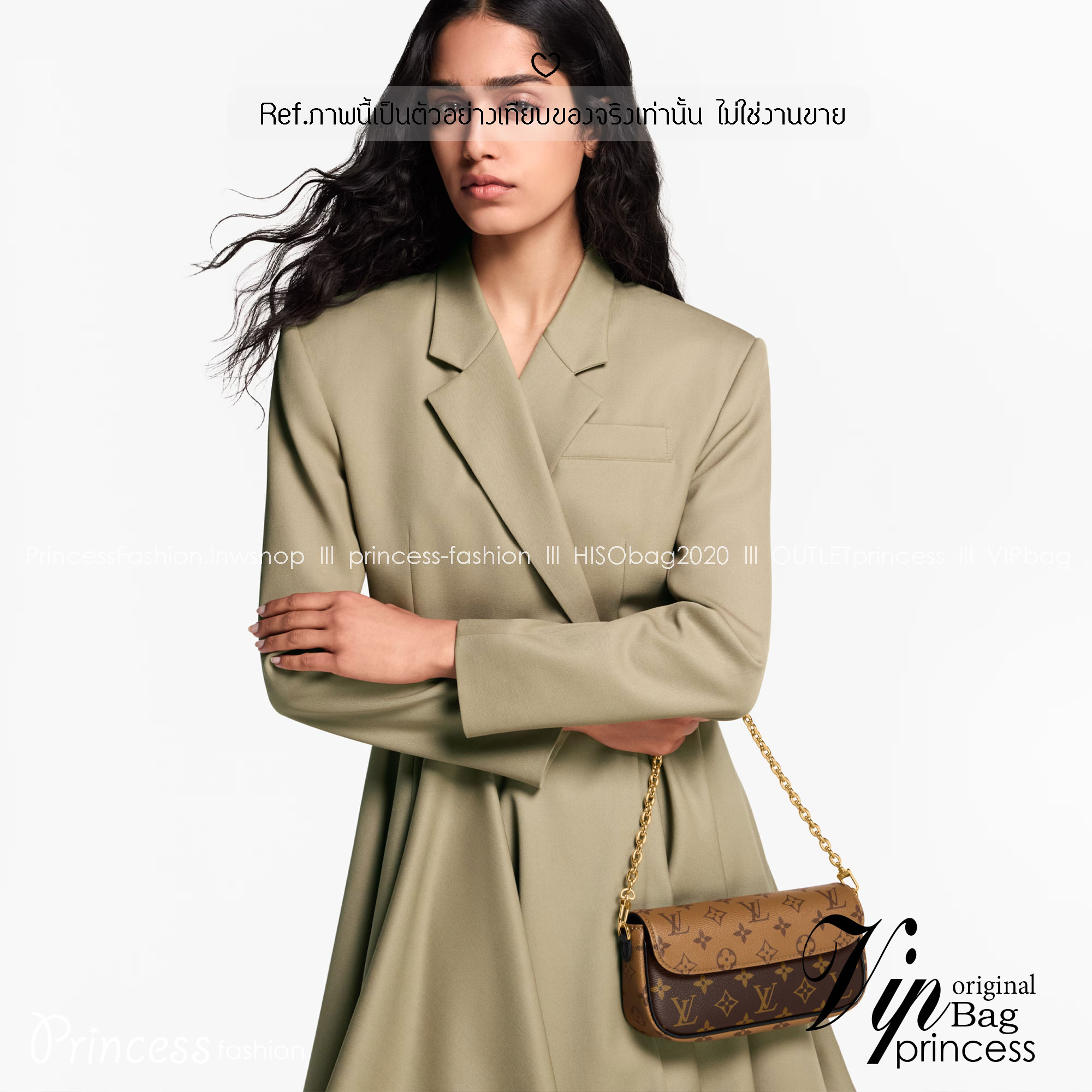 LV Ivy chain wallet กระเป๋าสะพายดีไซน์กึ่งกระเป๋าสตางค์ รุ่นยอดนิยม แต่งสายโซ่สีทองสวยหรู สุดคุ้มด้วยลูกเล่นที่หลากหลาย คล้องไหล่ สะพายข้าง คล้องแขน ได้หมด