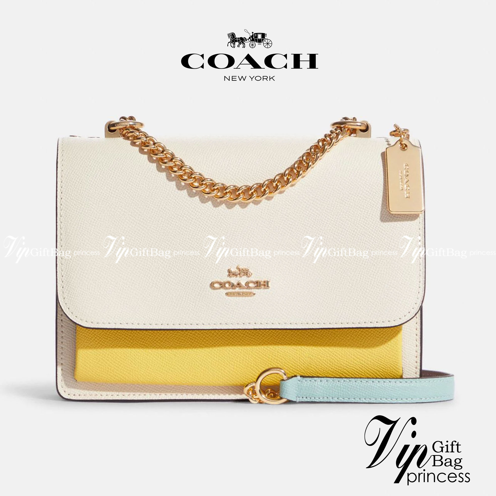 COACH KLARE CROSSBODY IN COLORBLOCK (COACH C8630) GOLD/CHALK MULTI พร้อมส่งที่ไทย
